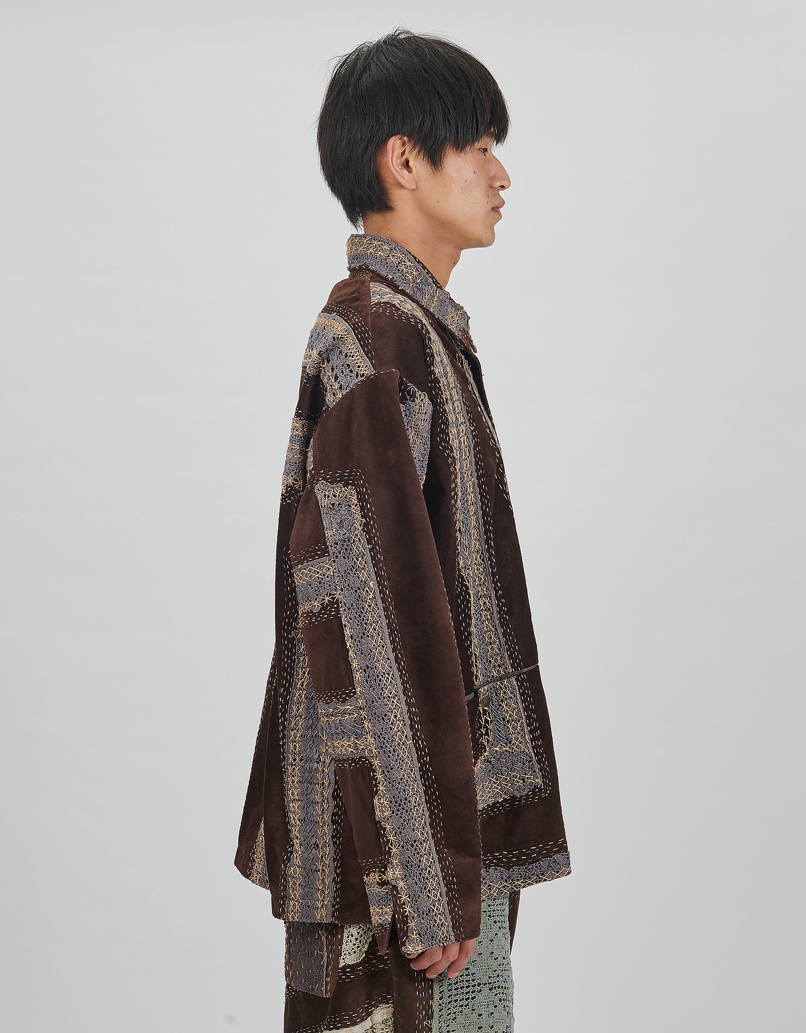 Antique Lace & Suede Rain Jacket