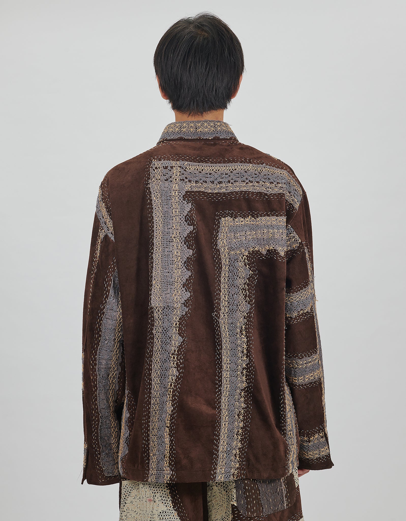 Antique Lace & Suede Rain Jacket