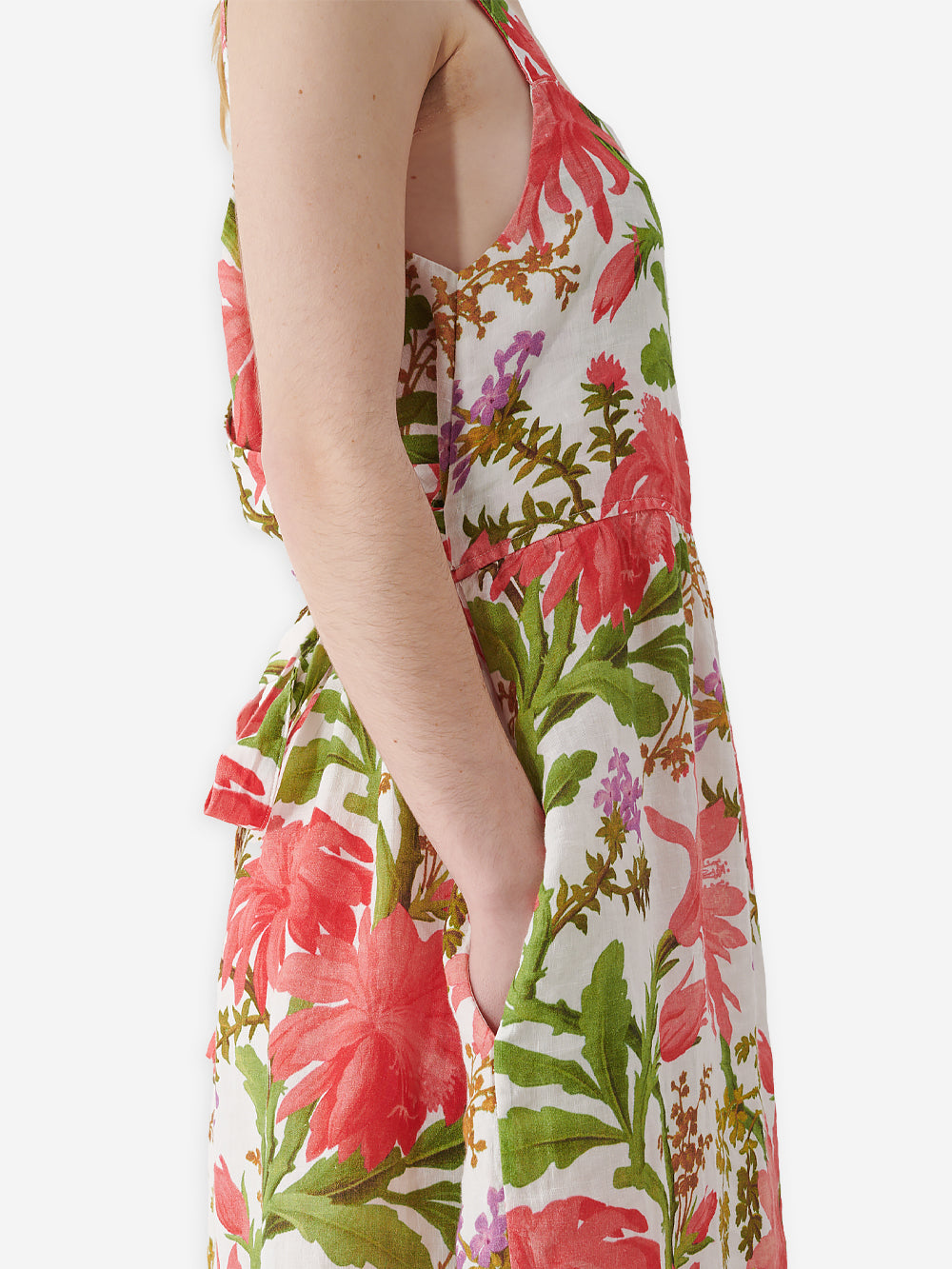 19th Century French Printed Linen Charmaine Dress