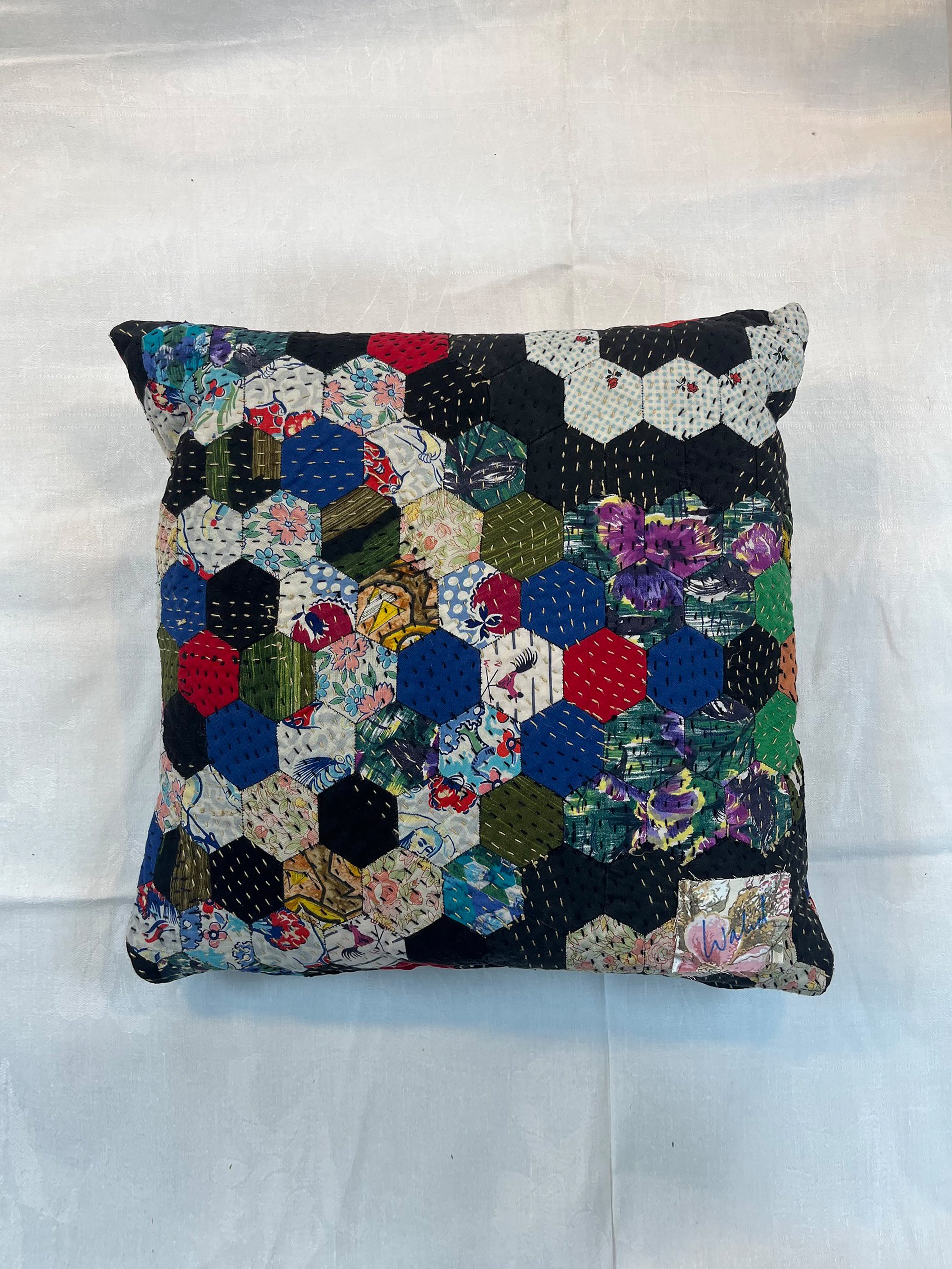 1920s Log Cabin Patchwork Cushion | 1386