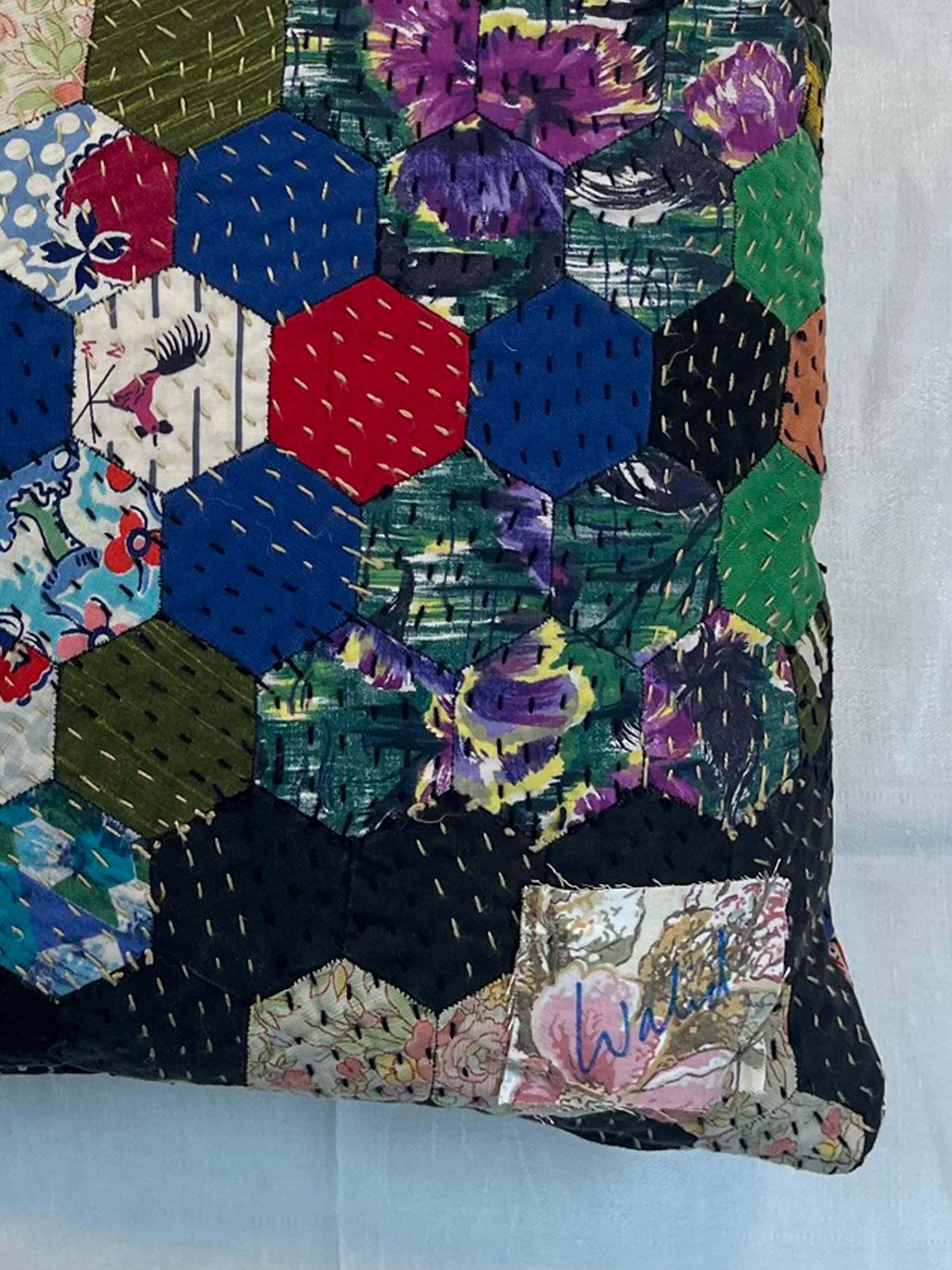 1920s Log Cabin Patchwork Cushion | 1386