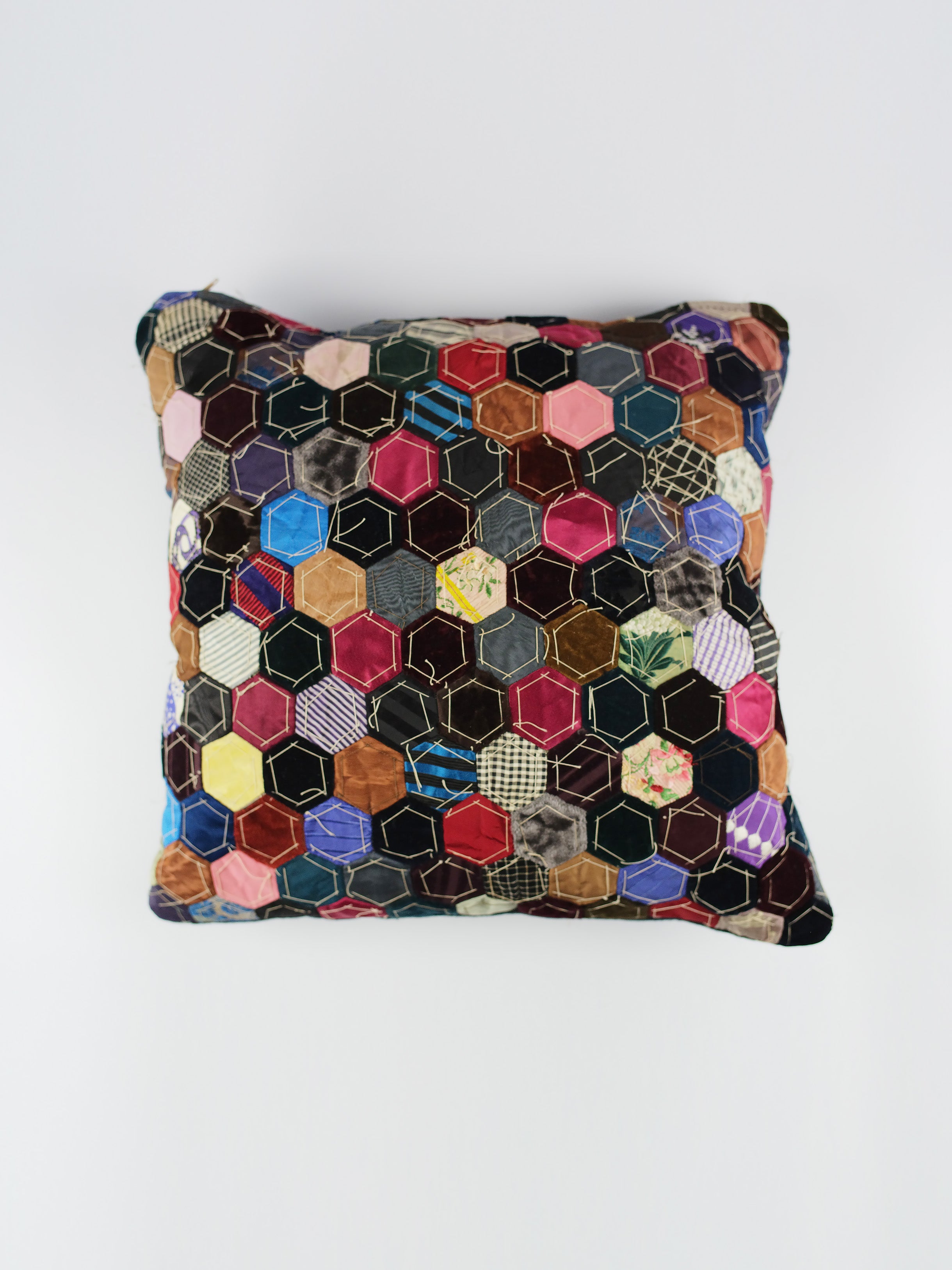 19th Century Victorian Silk & Velvet Cushion | 1417