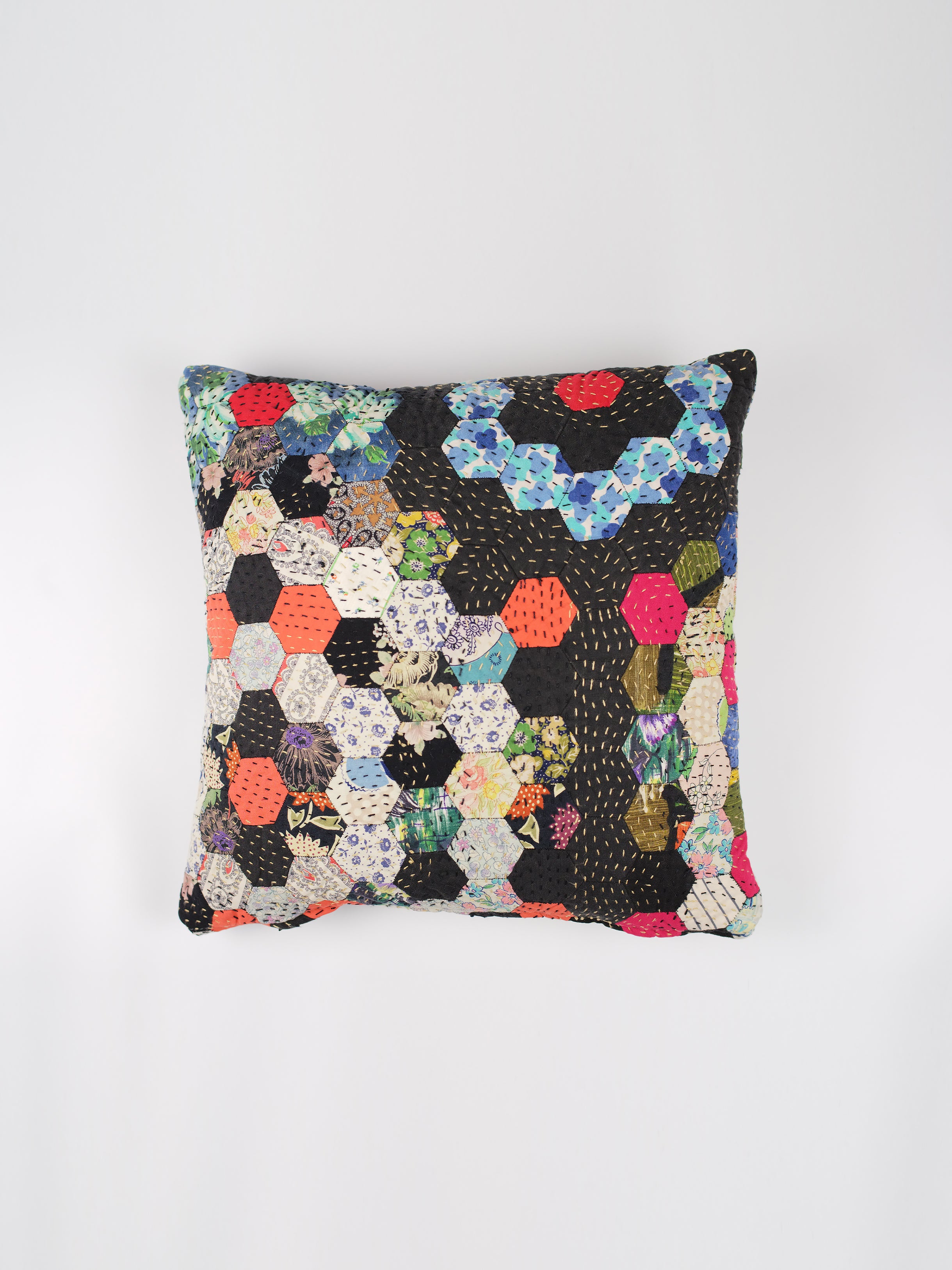 1920s Log Cabin Patchwork Cushion | 1387