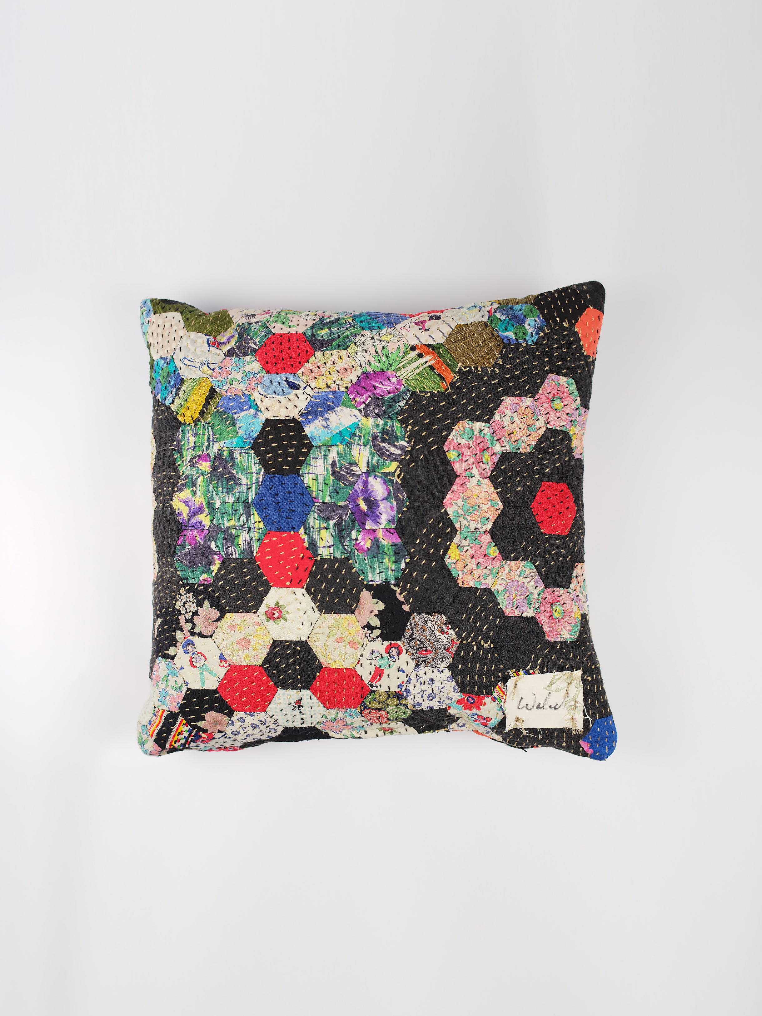 1920s Log Cabin Patchwork Cushion | 1387