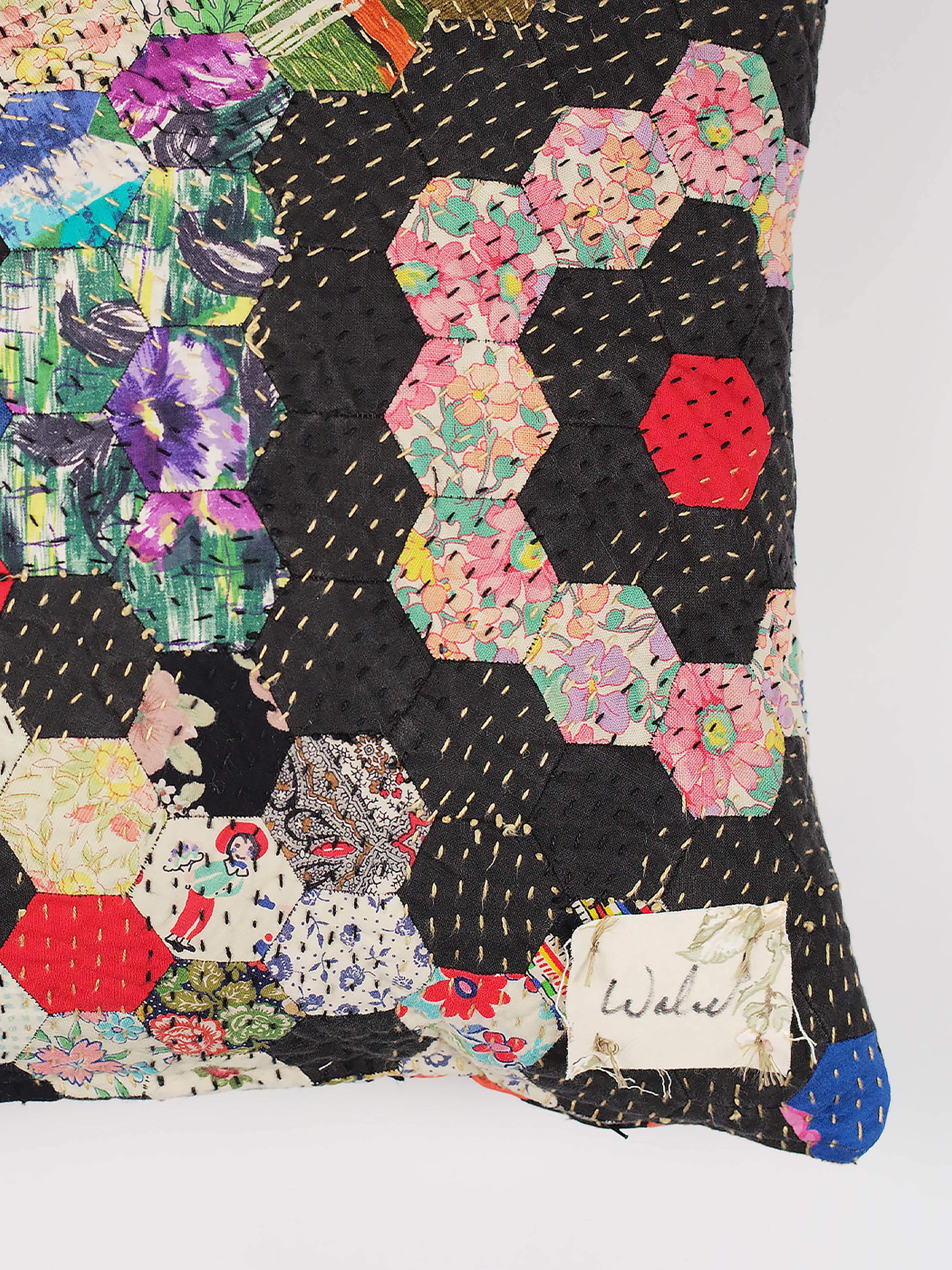 1920s Log Cabin Patchwork Cushion | 1387