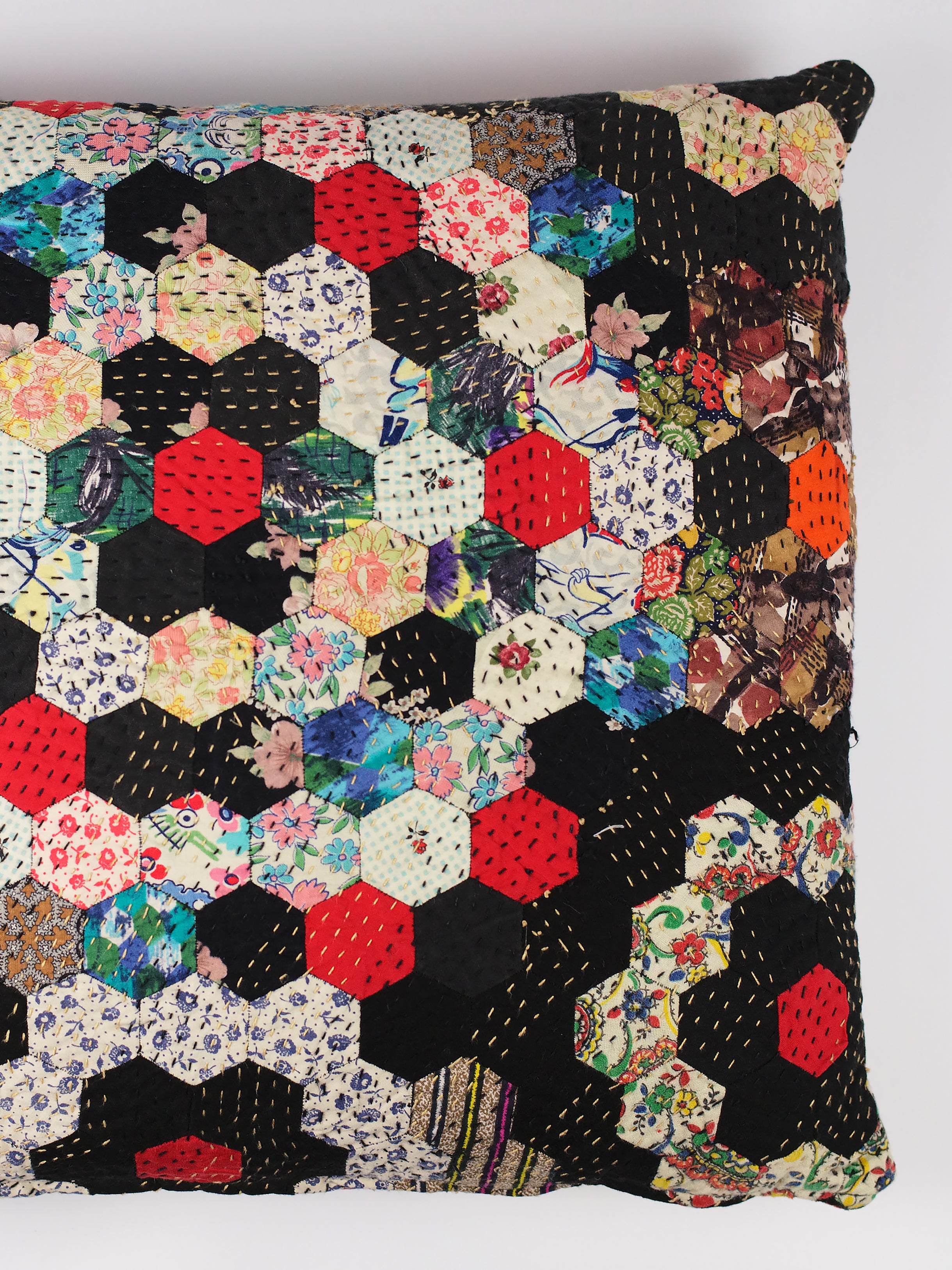 1920s Log Cabin Patchwork Cushion | 1423