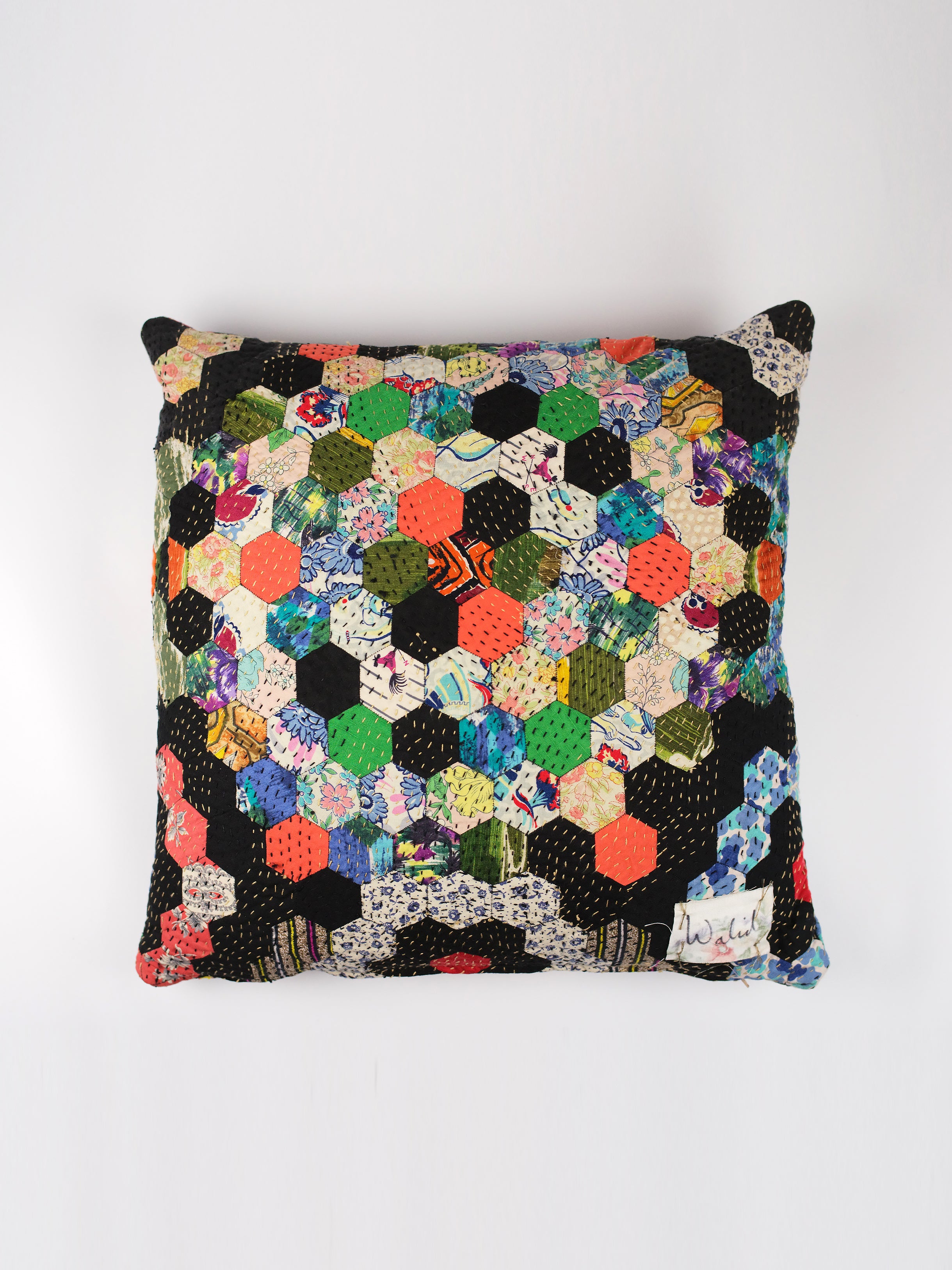 1920s Log Cabin Patchwork Cushion | 1423
