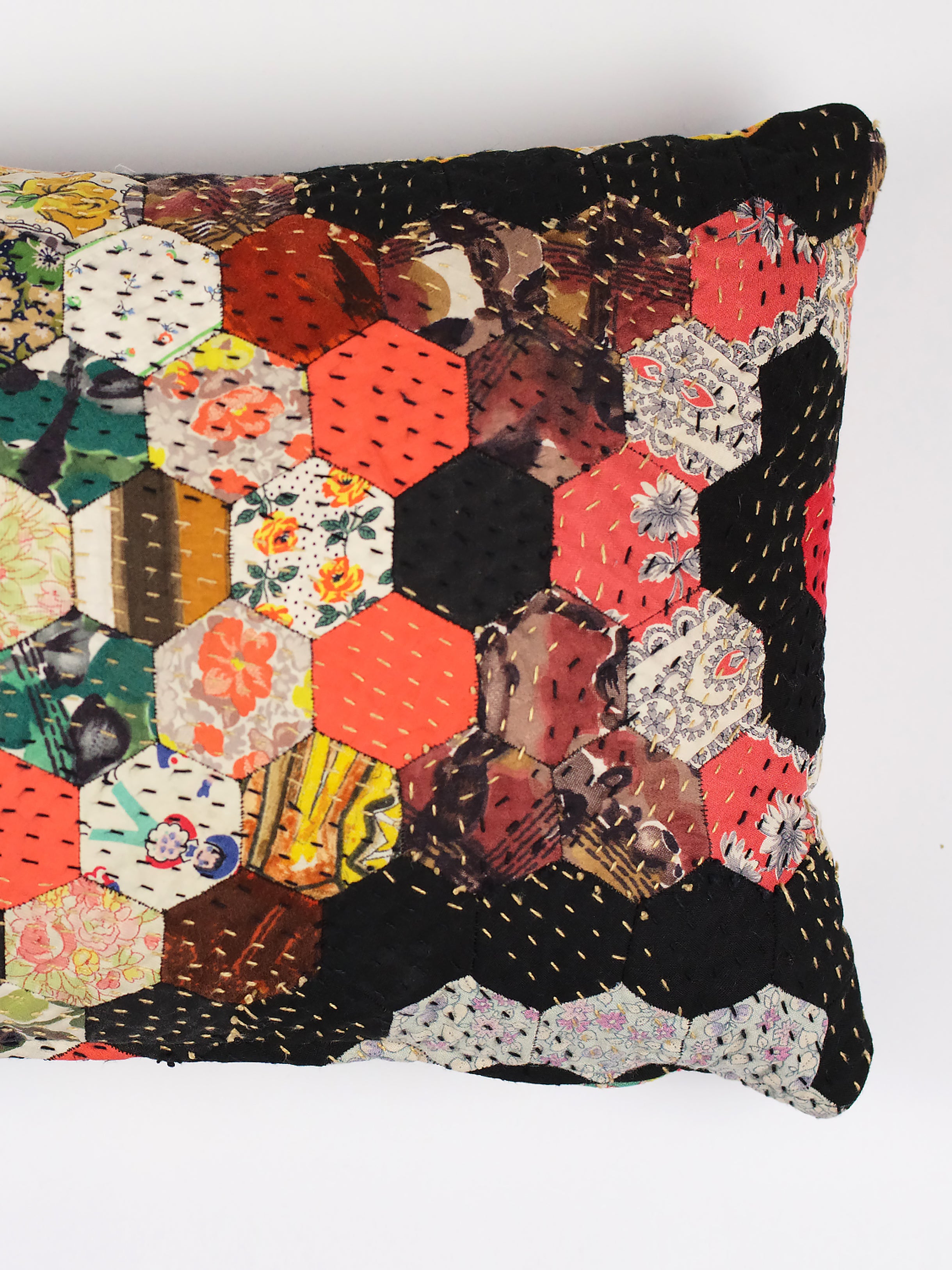 1920s Log Cabin Patchwork Cushion | 1427