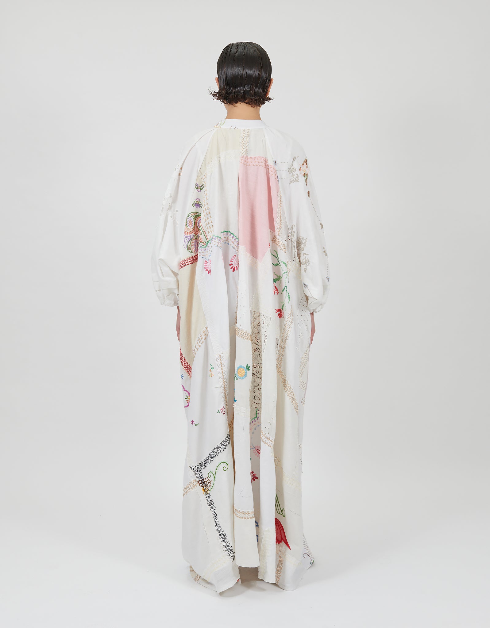 1920s Embroidered Linen Doris Dress