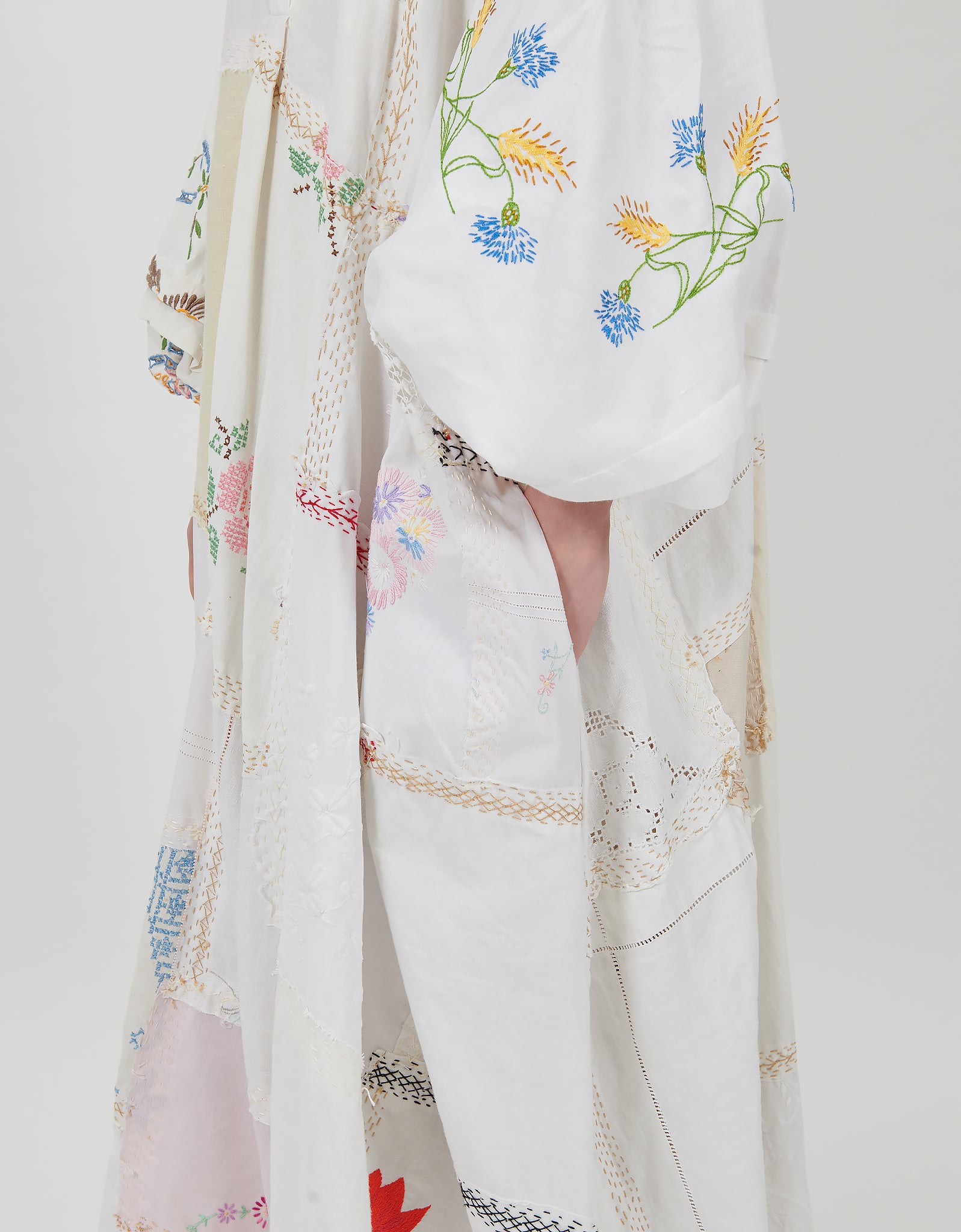 1920s Embroidered Linen Doris Dress