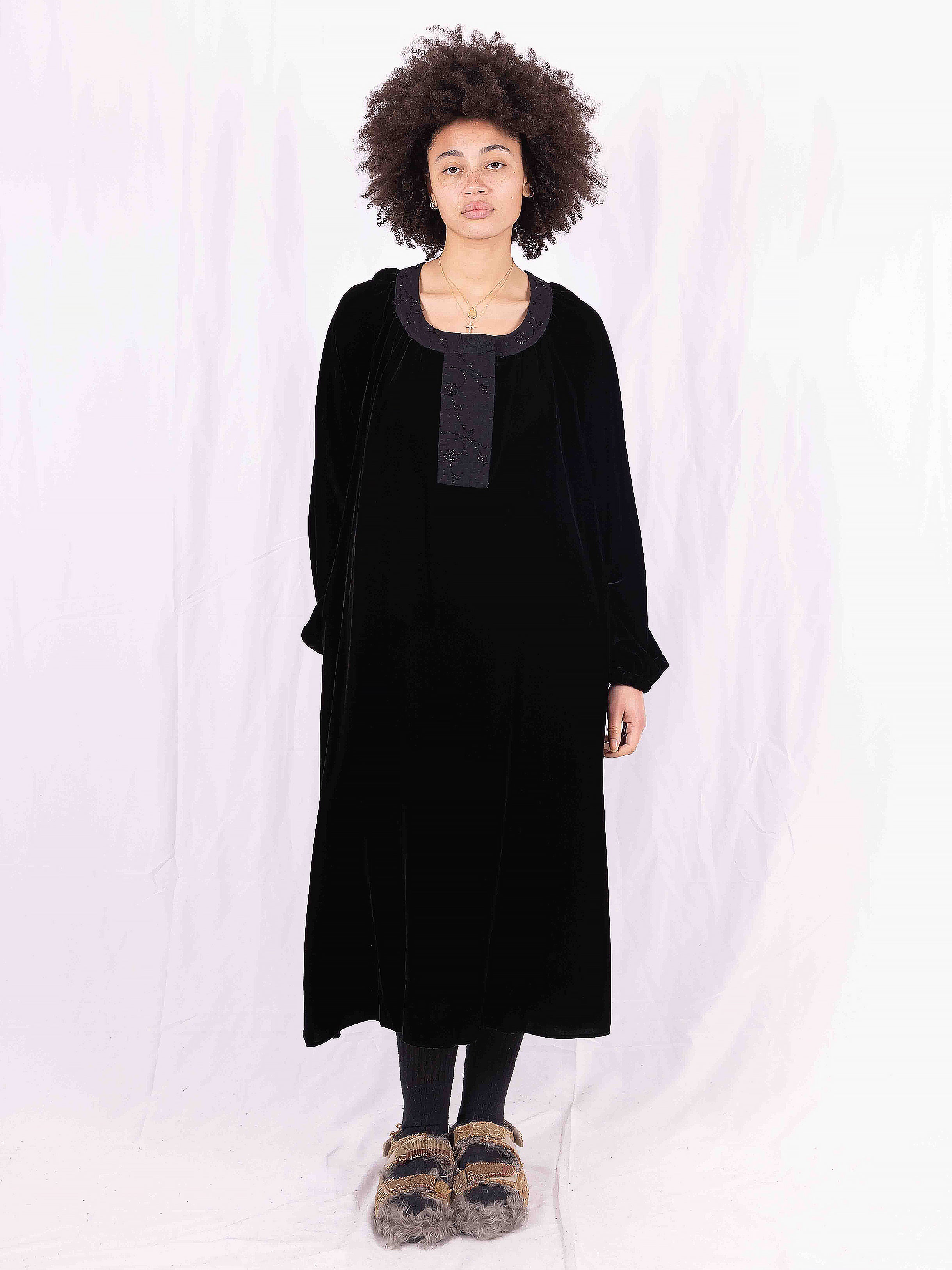 19th Century Beading & Velvet Fina Dress