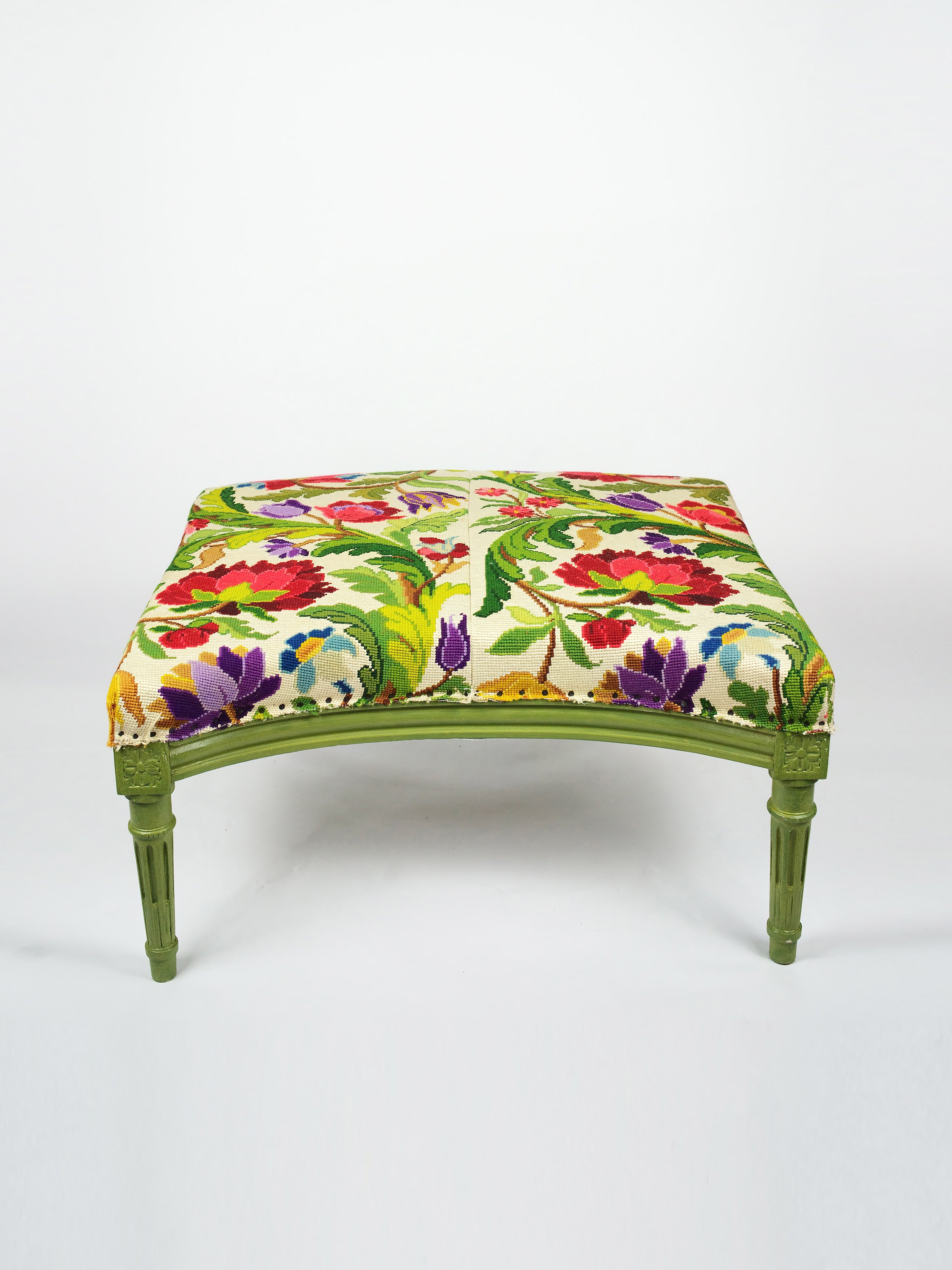 19th Century French Footstool & Cushion | 603