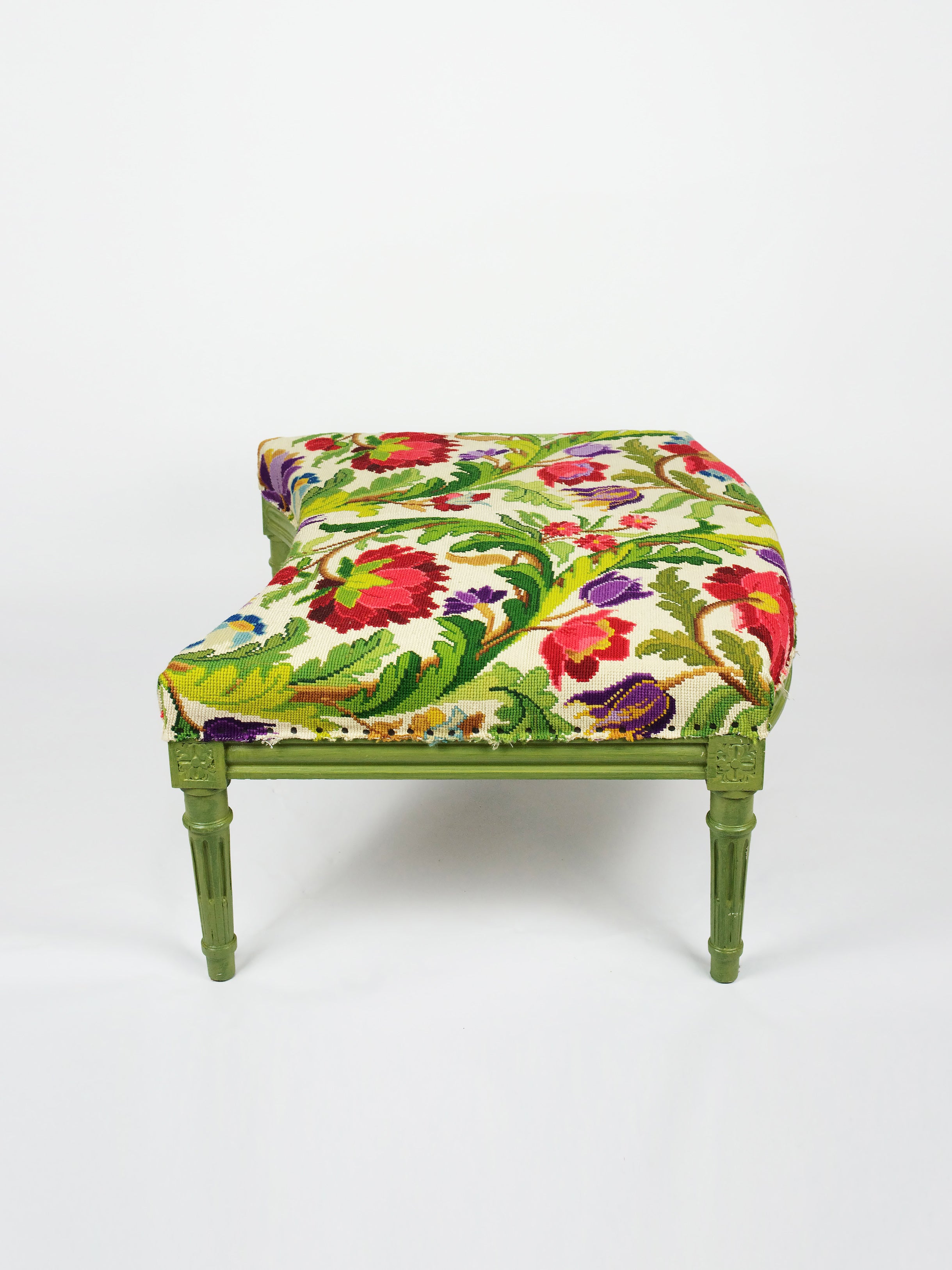 19th Century French Footstool & Cushion | 603