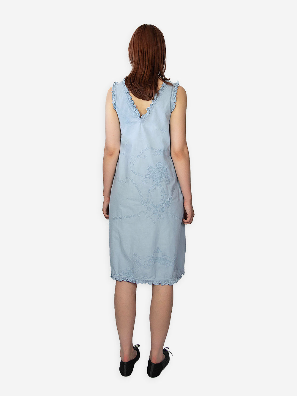 Vintage Embroidered Poplin Freya Dress