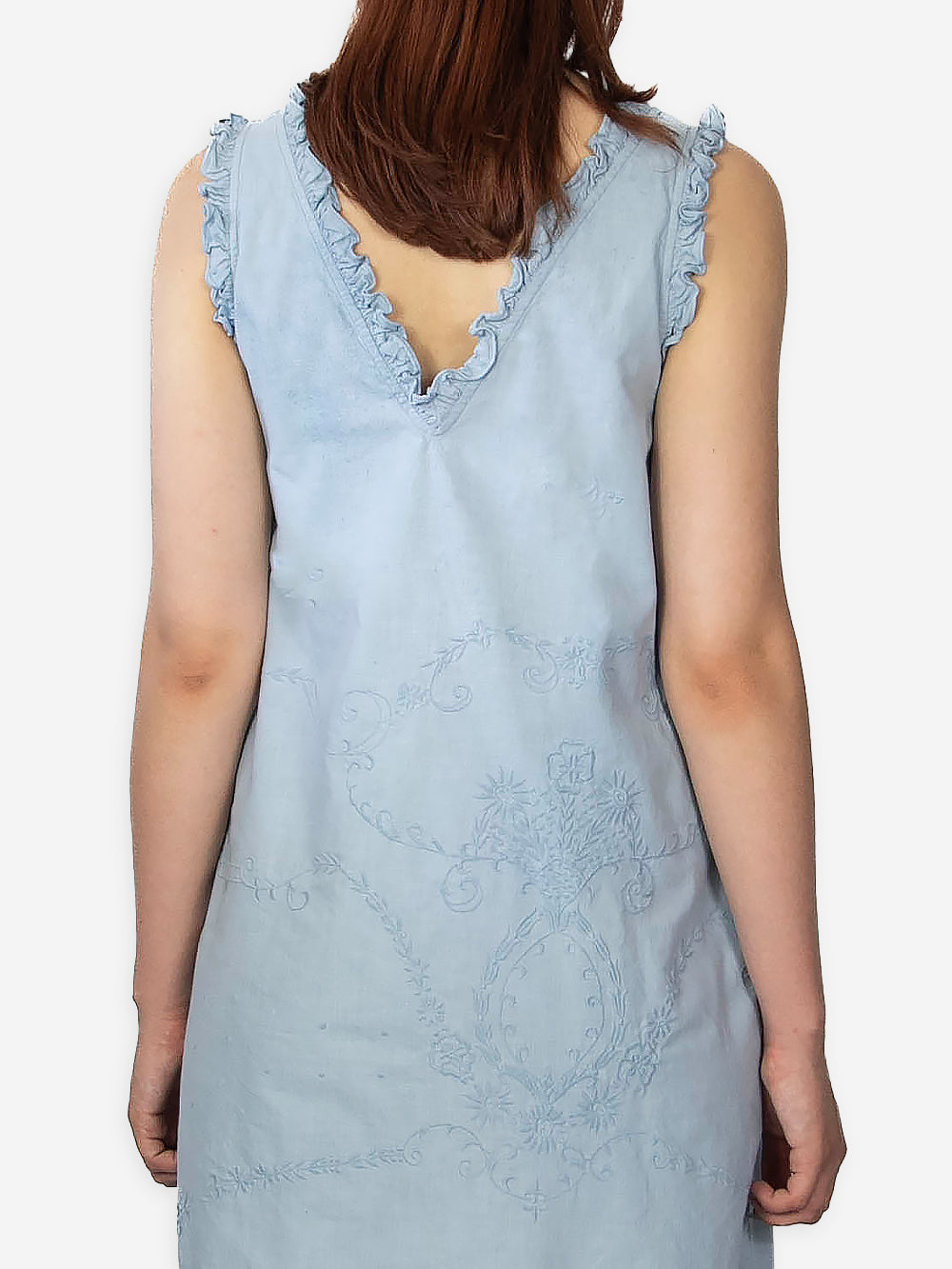 Vintage Embroidered Poplin Freya Dress