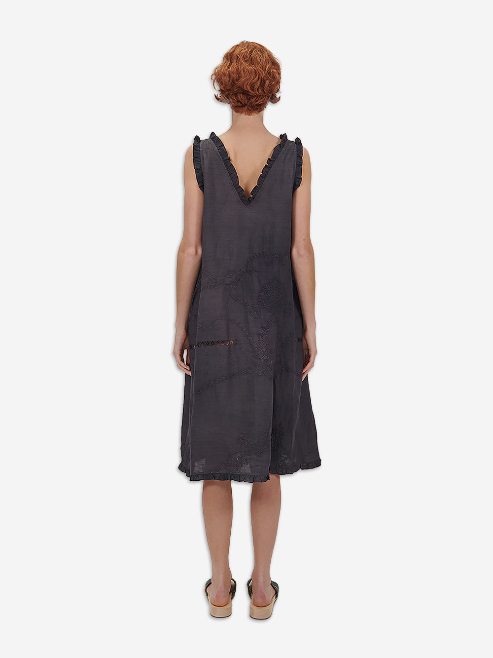 Vintage Embroidered Poplin Freya Dress