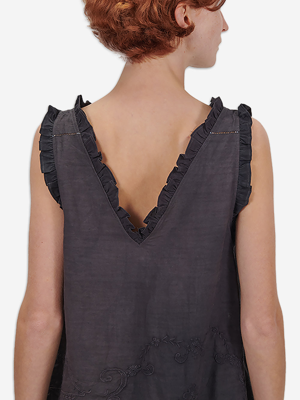 Vintage Embroidered Poplin Freya Dress