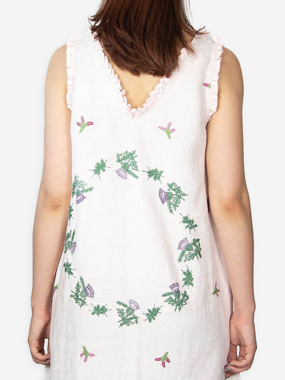 Vintage Embroidered Linen Freya Dress