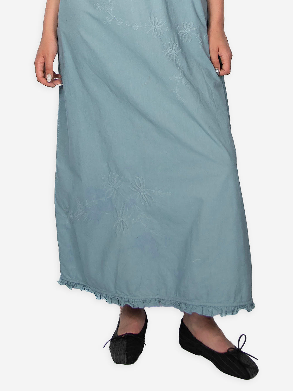 Vintage Embroidered Poplin Luna Dress