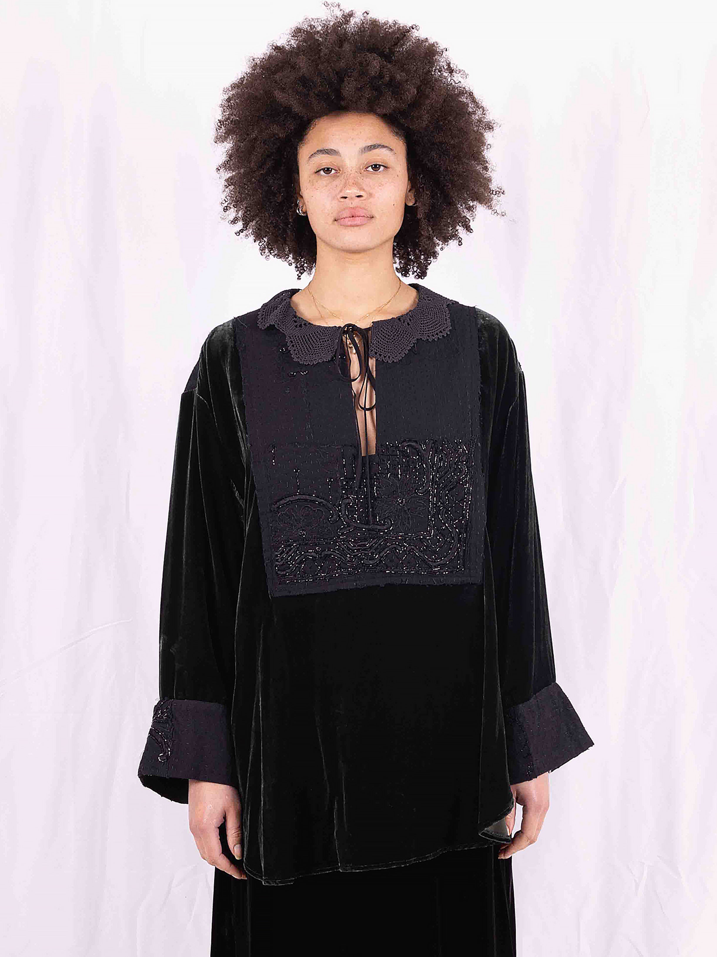 19th Century Beading & Velvet Marnie Tunic