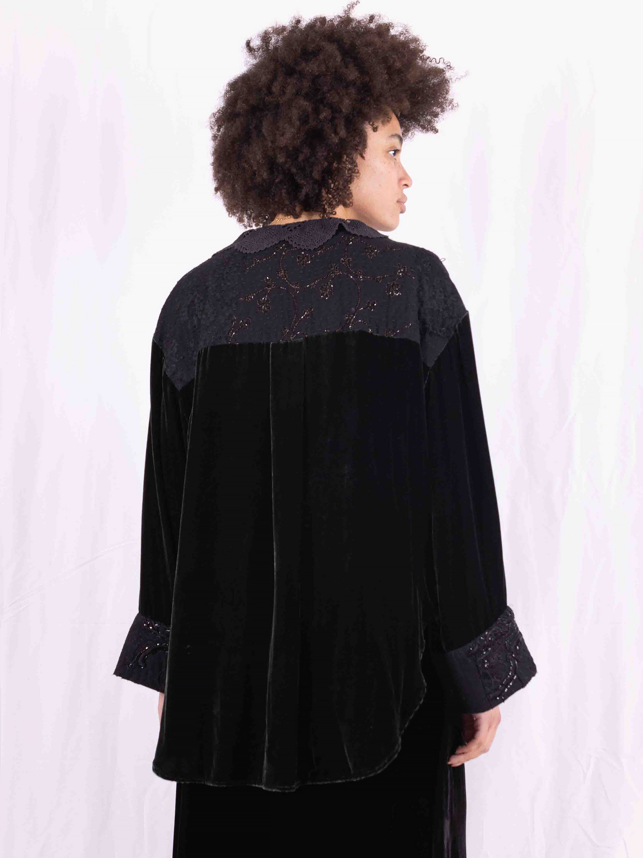 19th Century Beading & Velvet Marnie Tunic