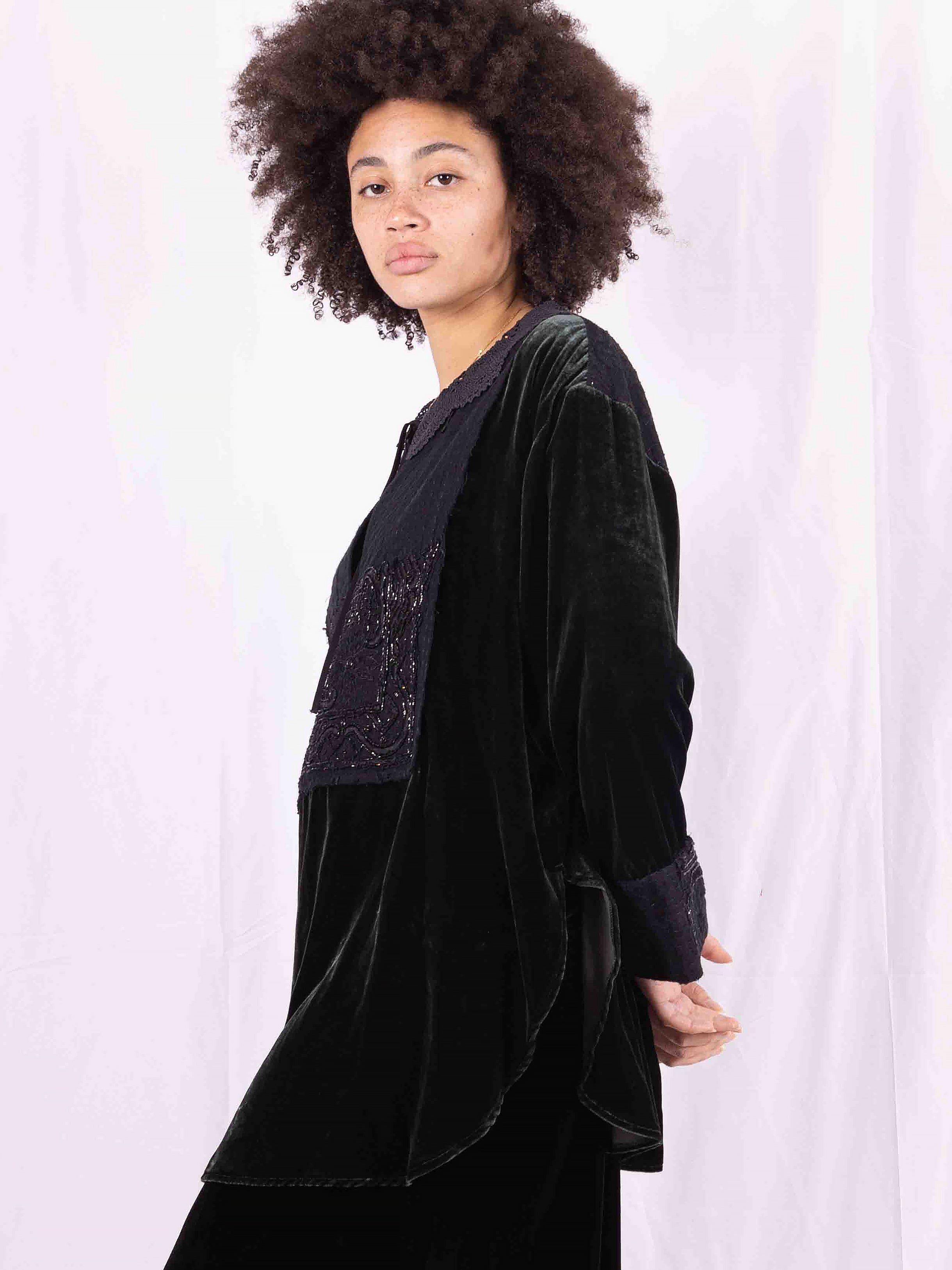 19th Century Beading & Velvet Marnie Tunic