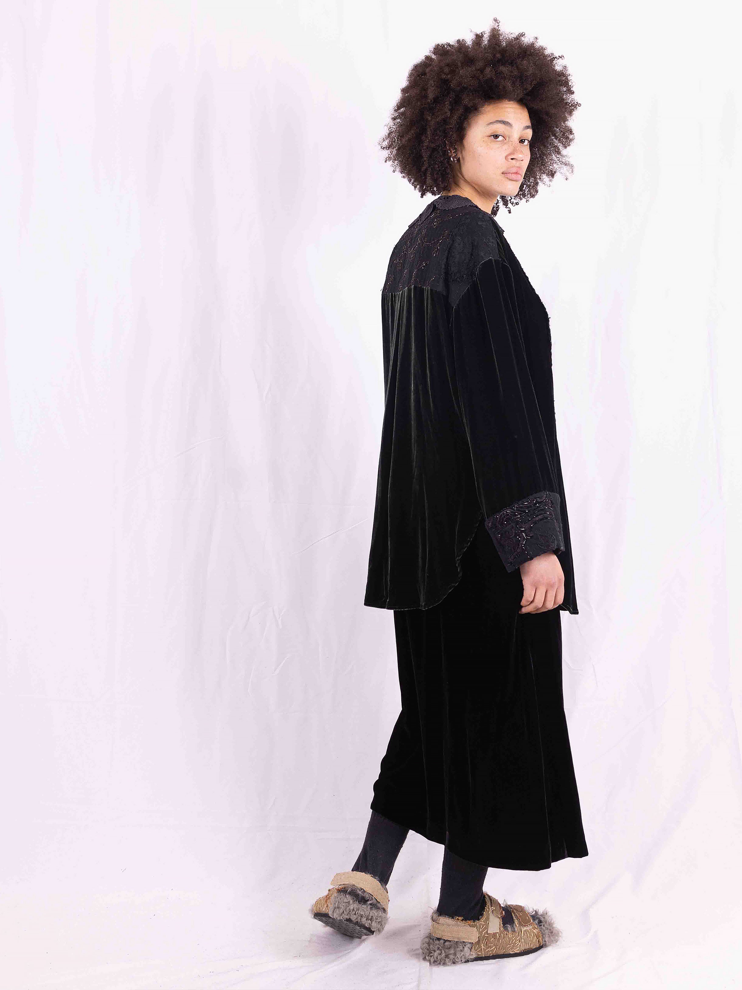 19th Century Beading & Velvet Marnie Tunic