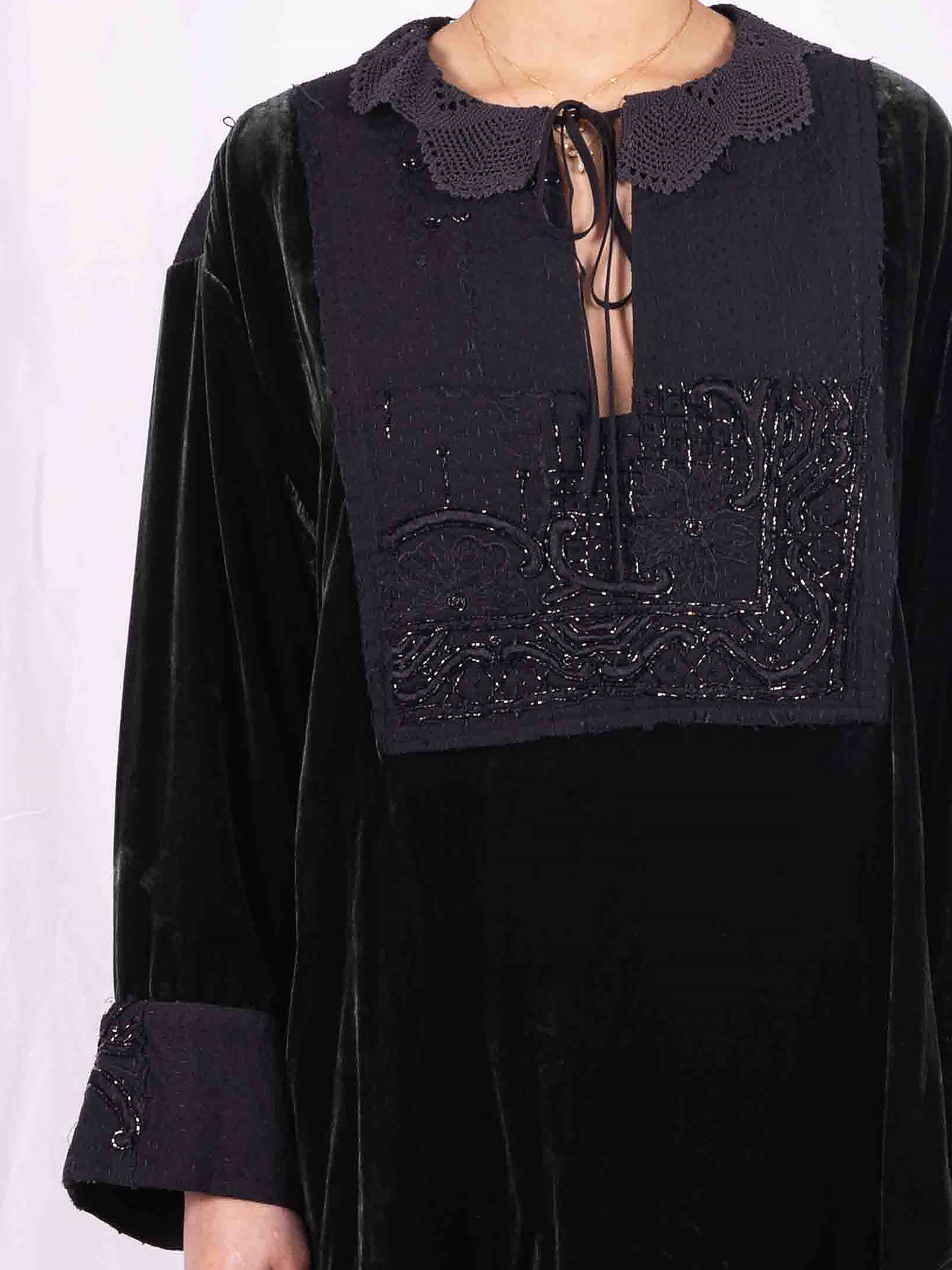 19th Century Beading & Velvet Marnie Tunic