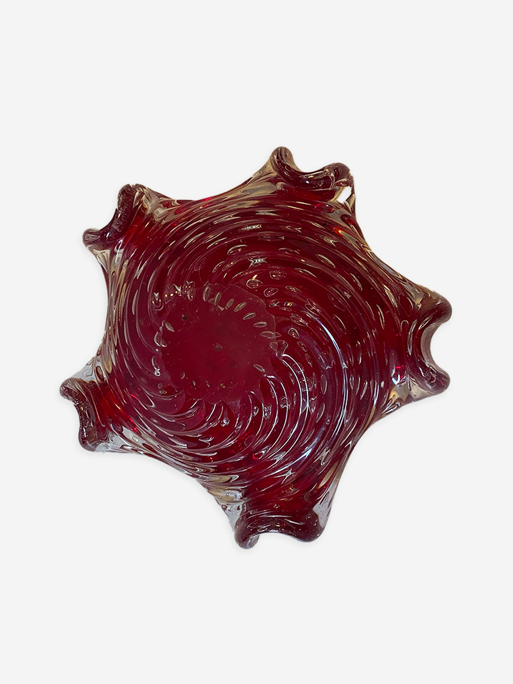 1950s Murano Glass Flower Bowl