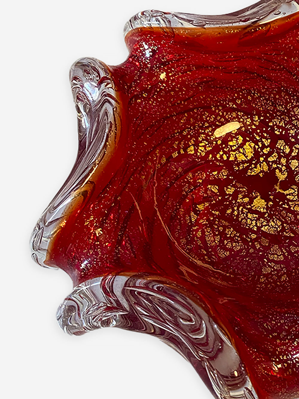 1950s Murano Glass Flower Bowl