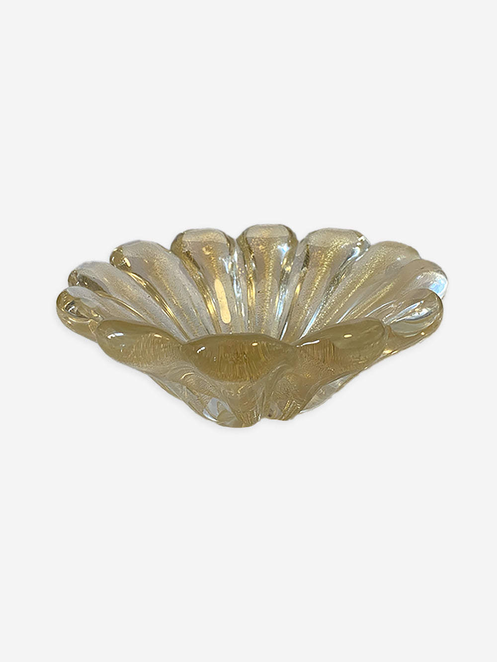 1950s Murano Glass Flower Bowl