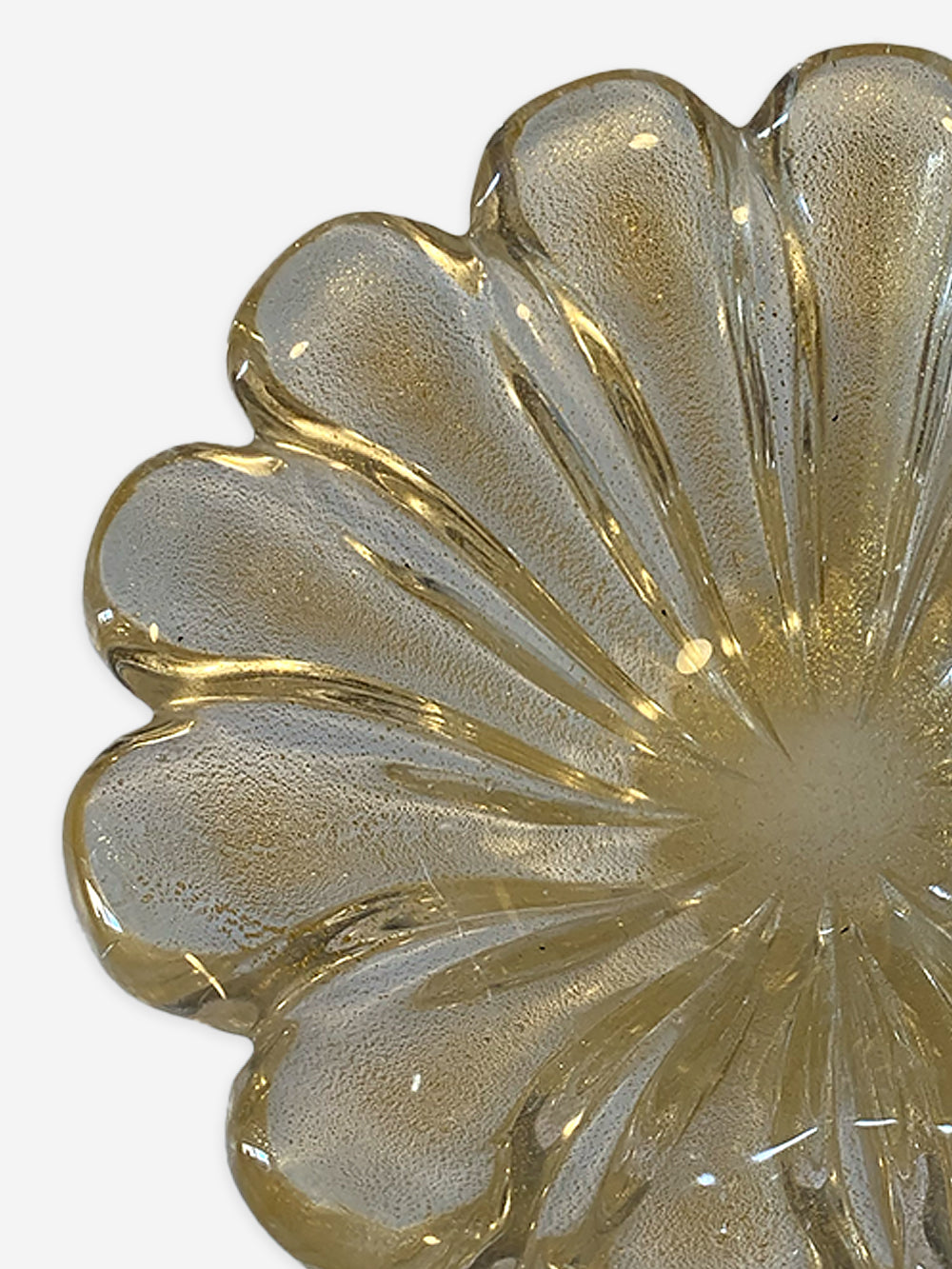 1950s Murano Glass Flower Bowl