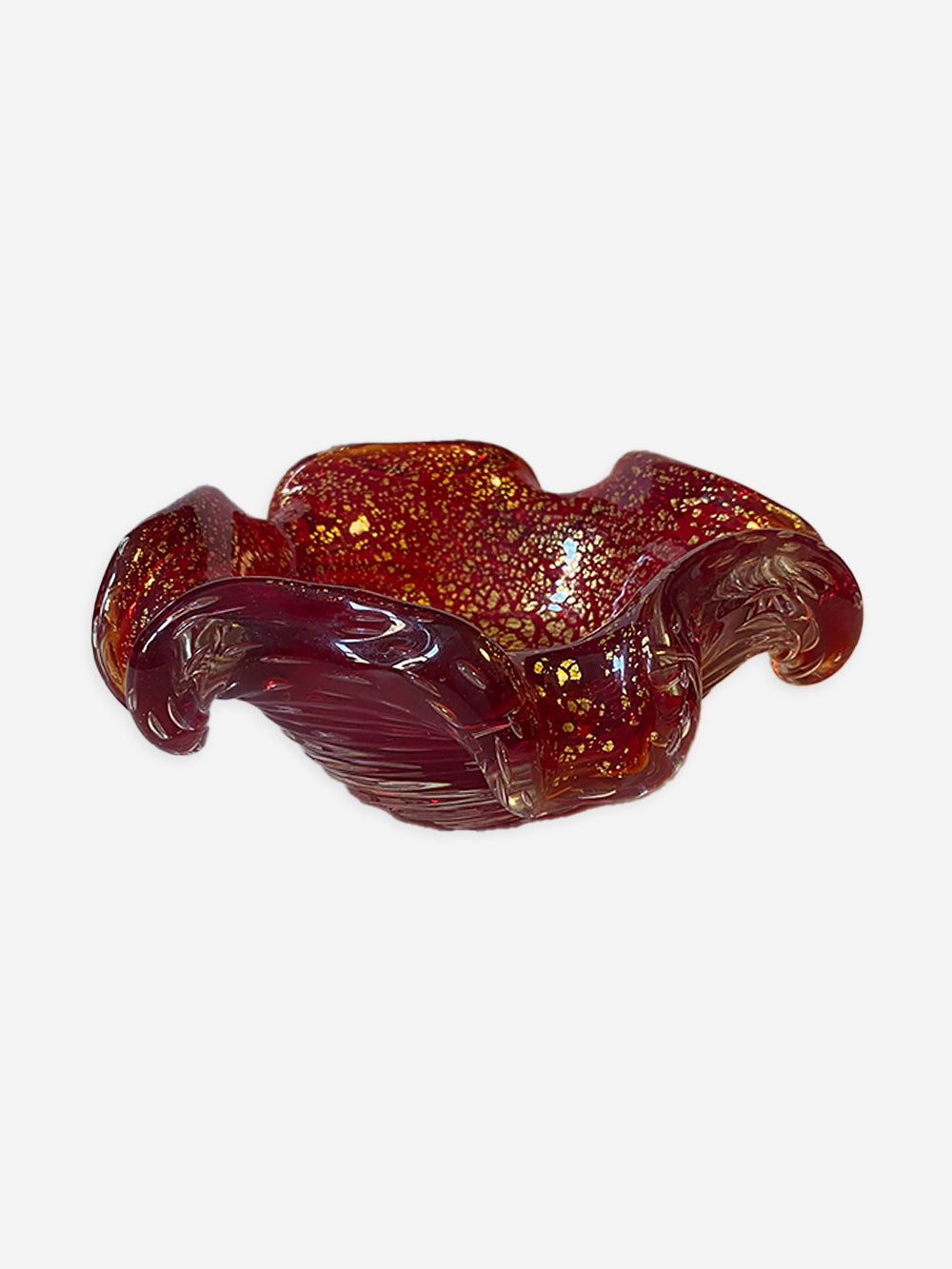 1950s Murano Glass Flower Bowl