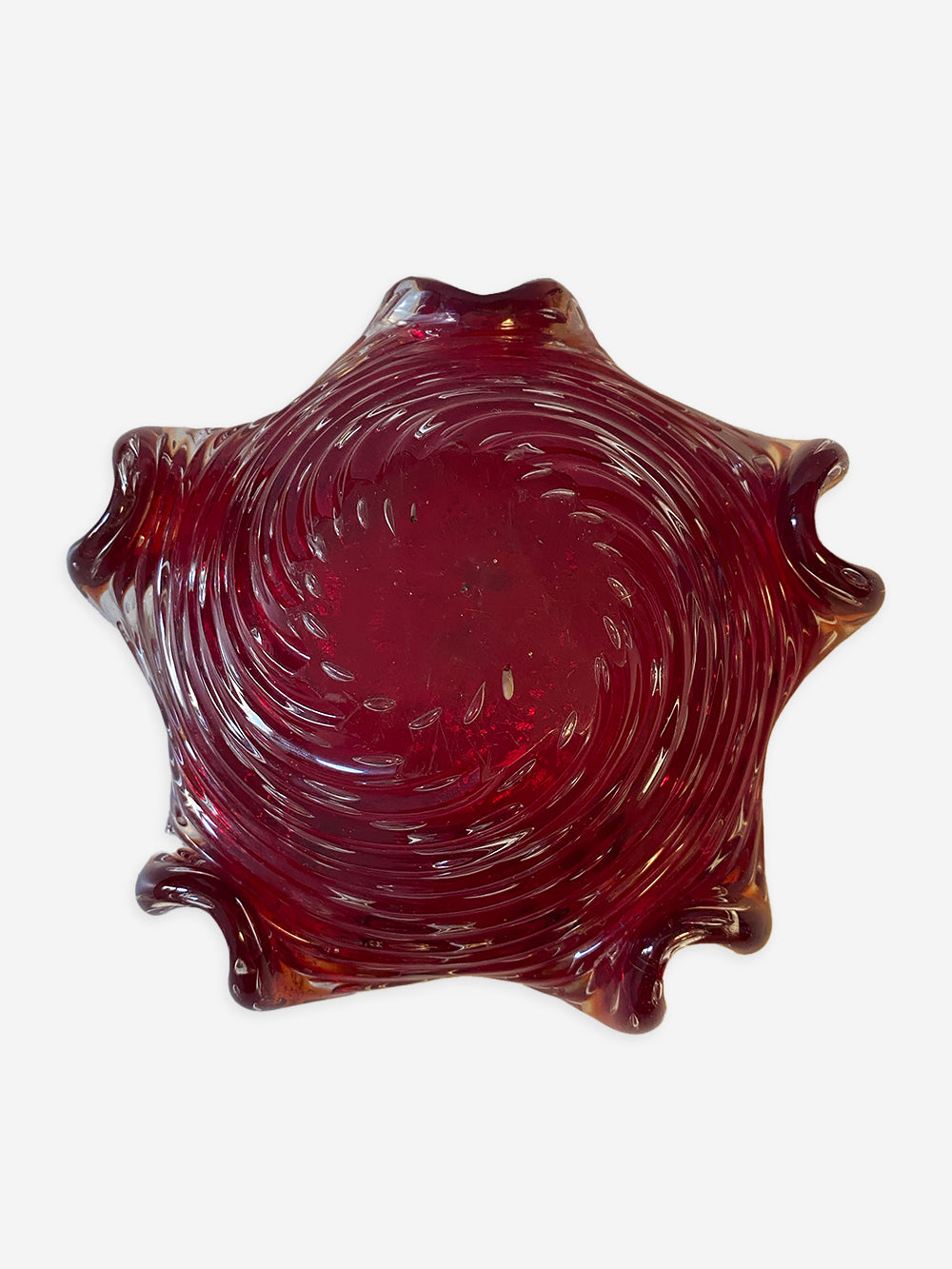1950s Murano Glass Flower Bowl