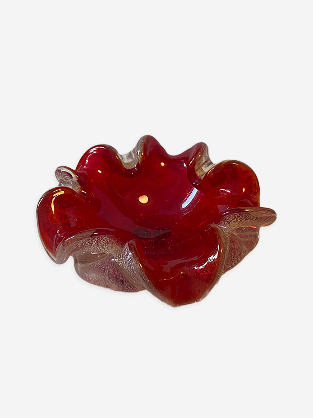 1960s Murano Glass Flower Bowl