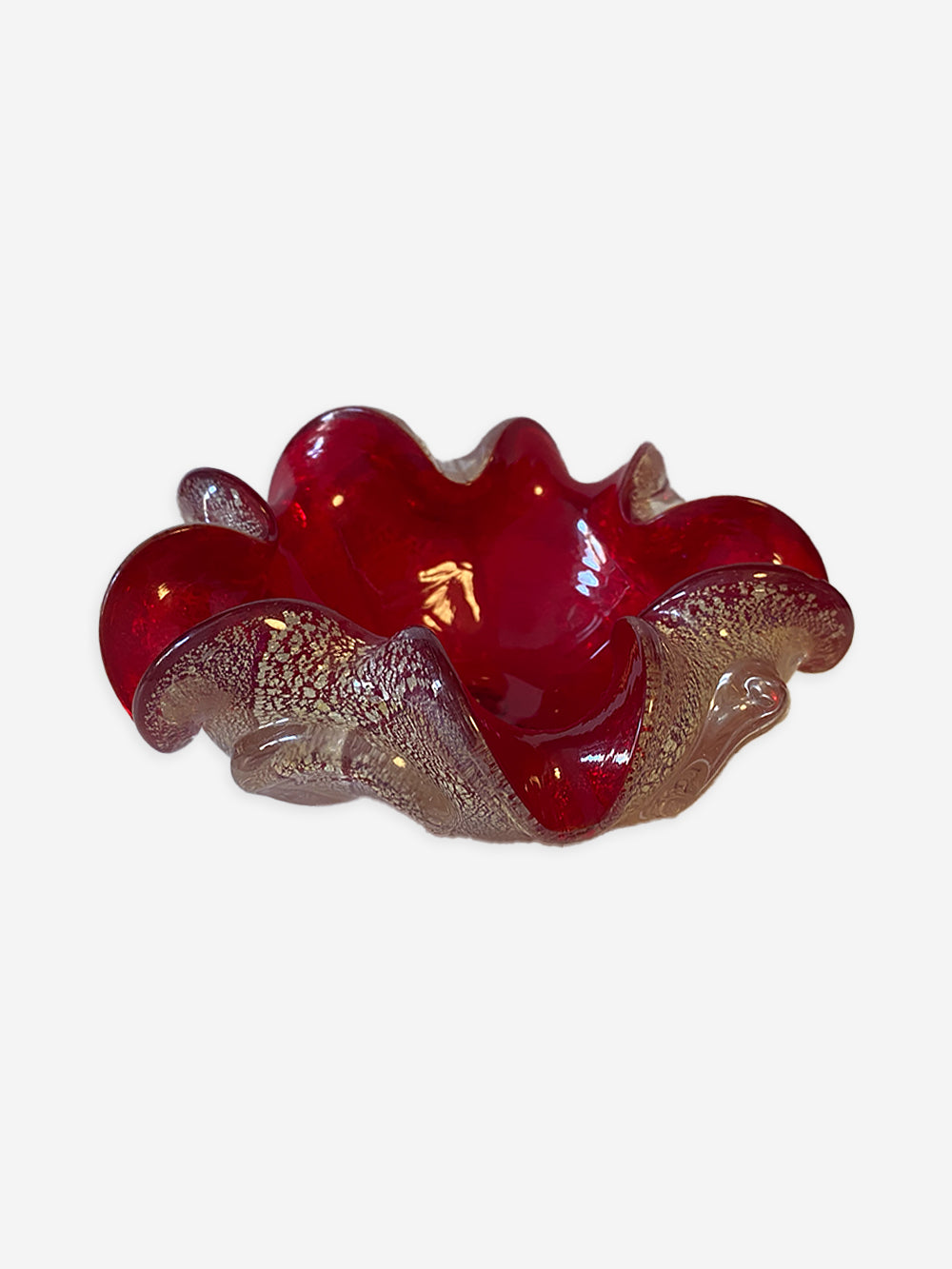1960s Murano Glass Flower Bowl