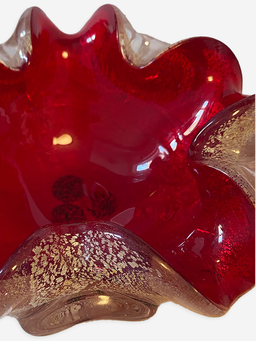 1960s Murano Glass Flower Bowl