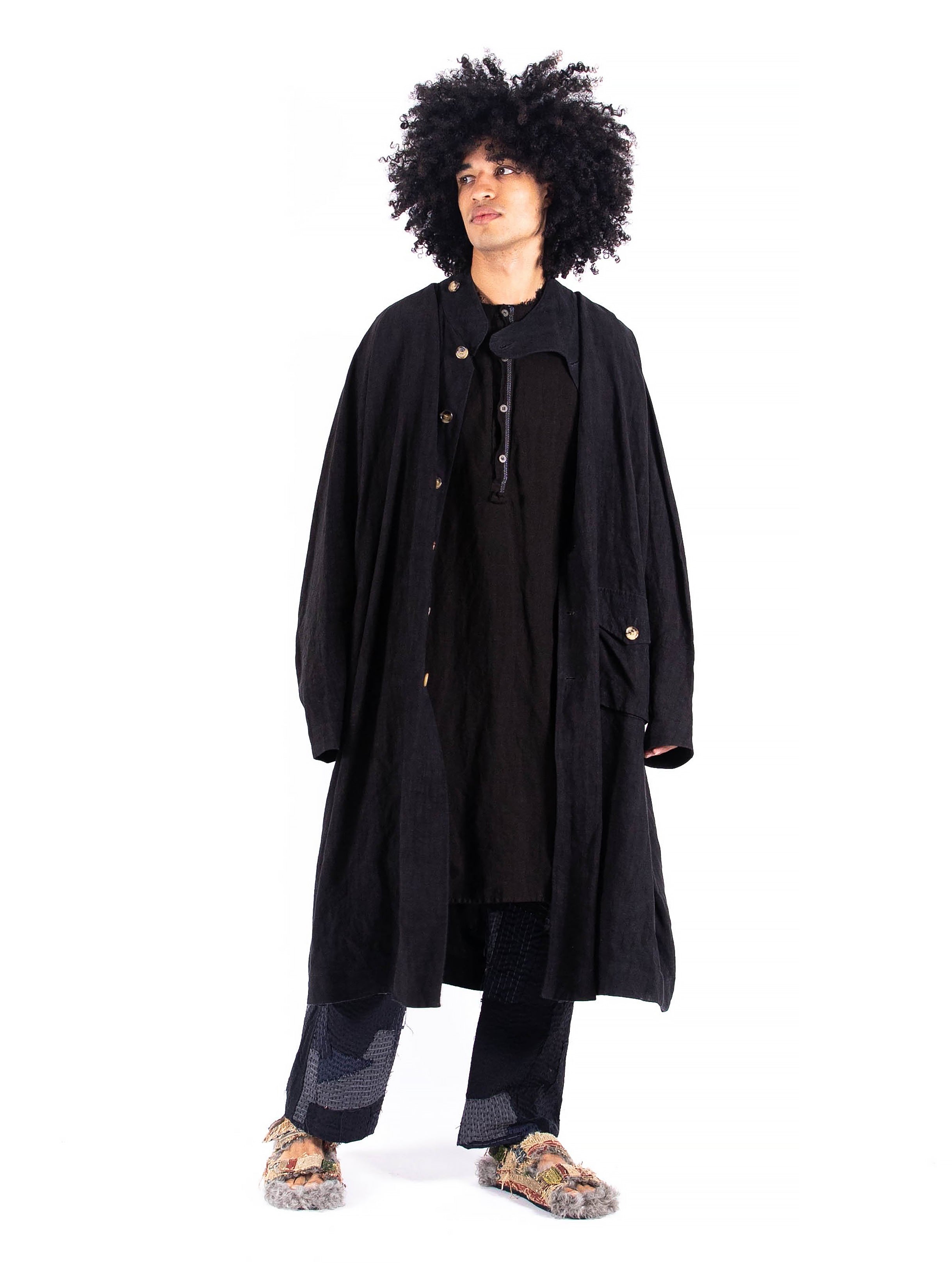 19th Century Hemp Linen Parachute Coat