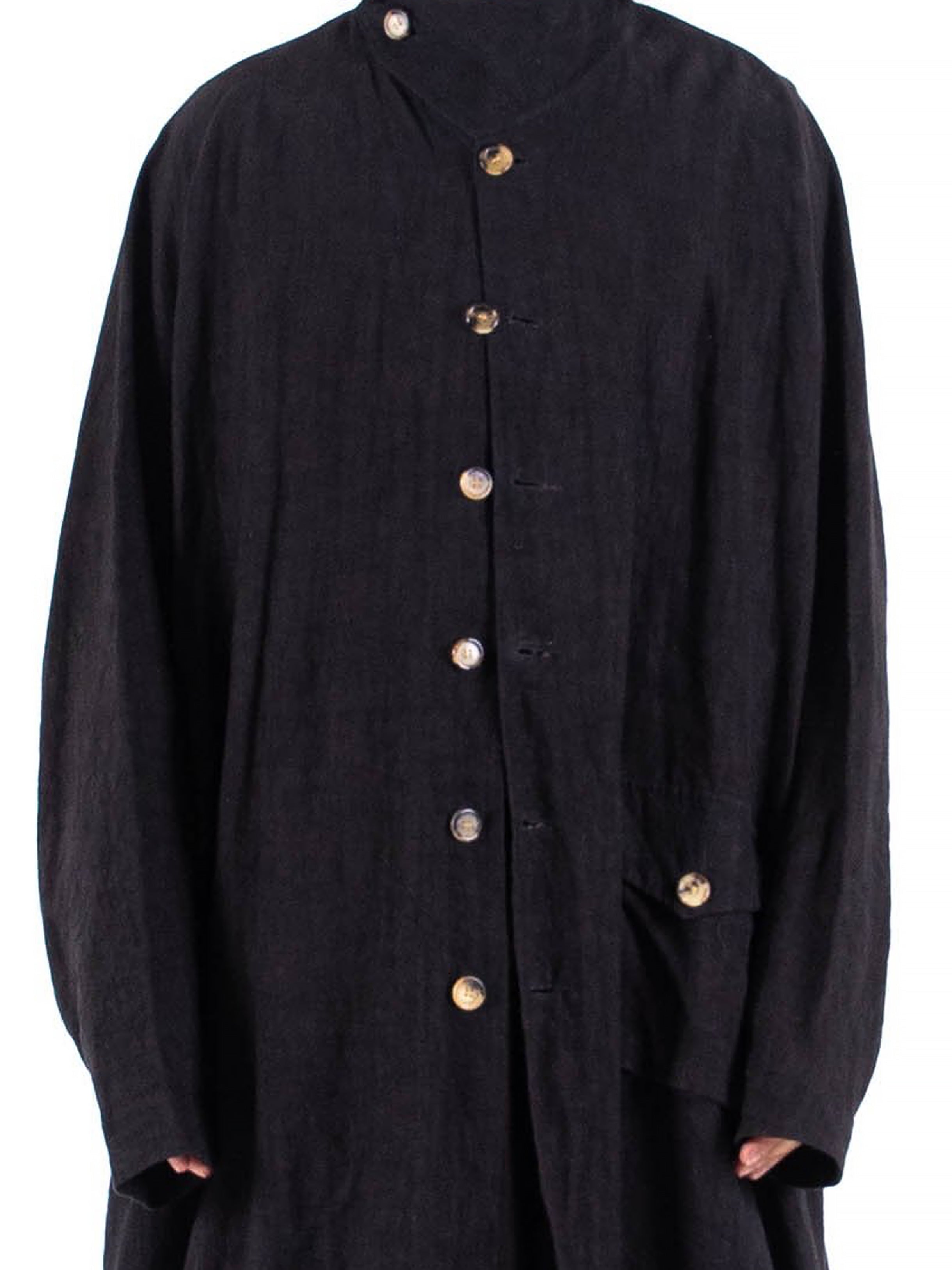 19th Century Hemp Linen Parachute Coat