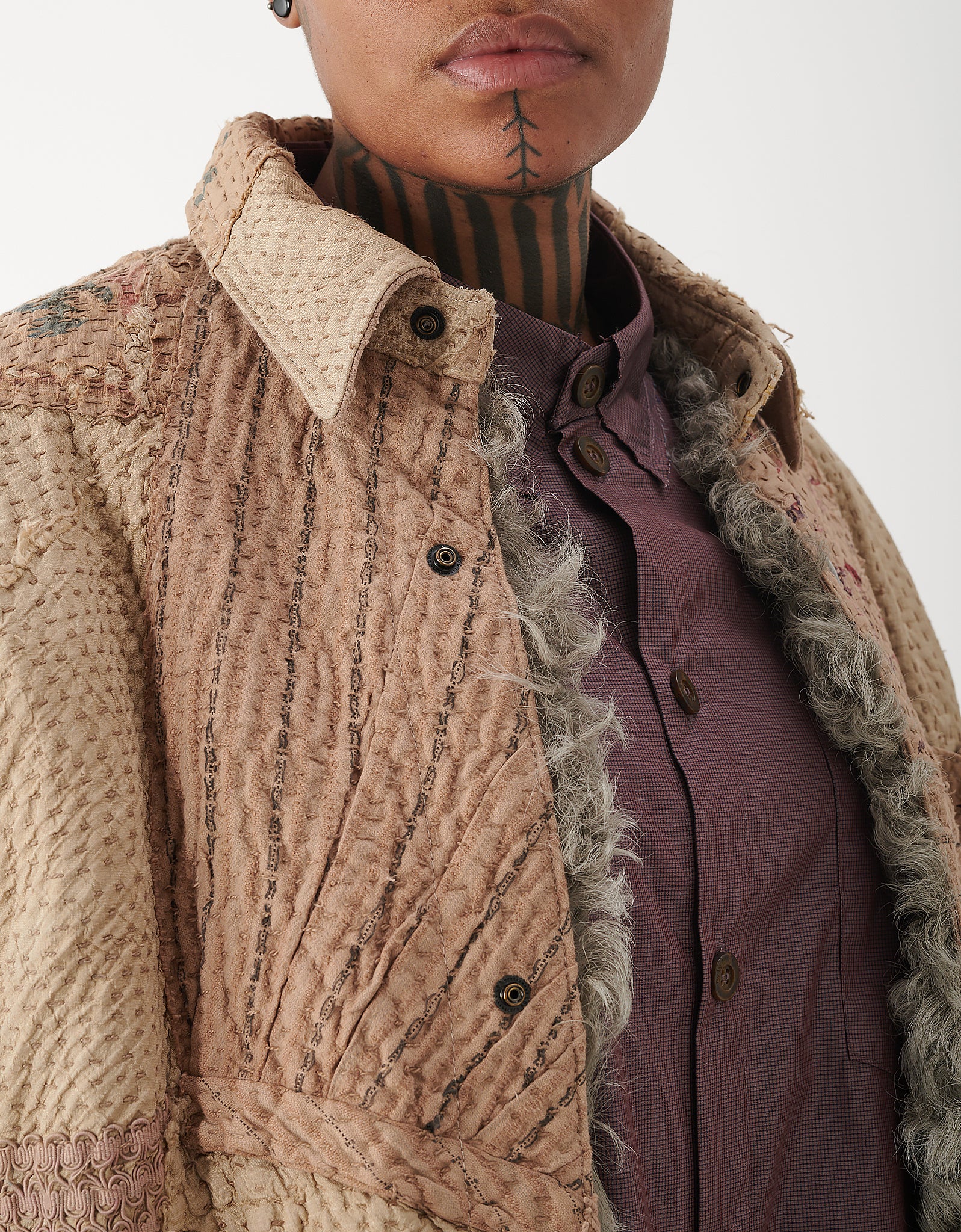 19th Century Cotton & Shearling Rain Jacket