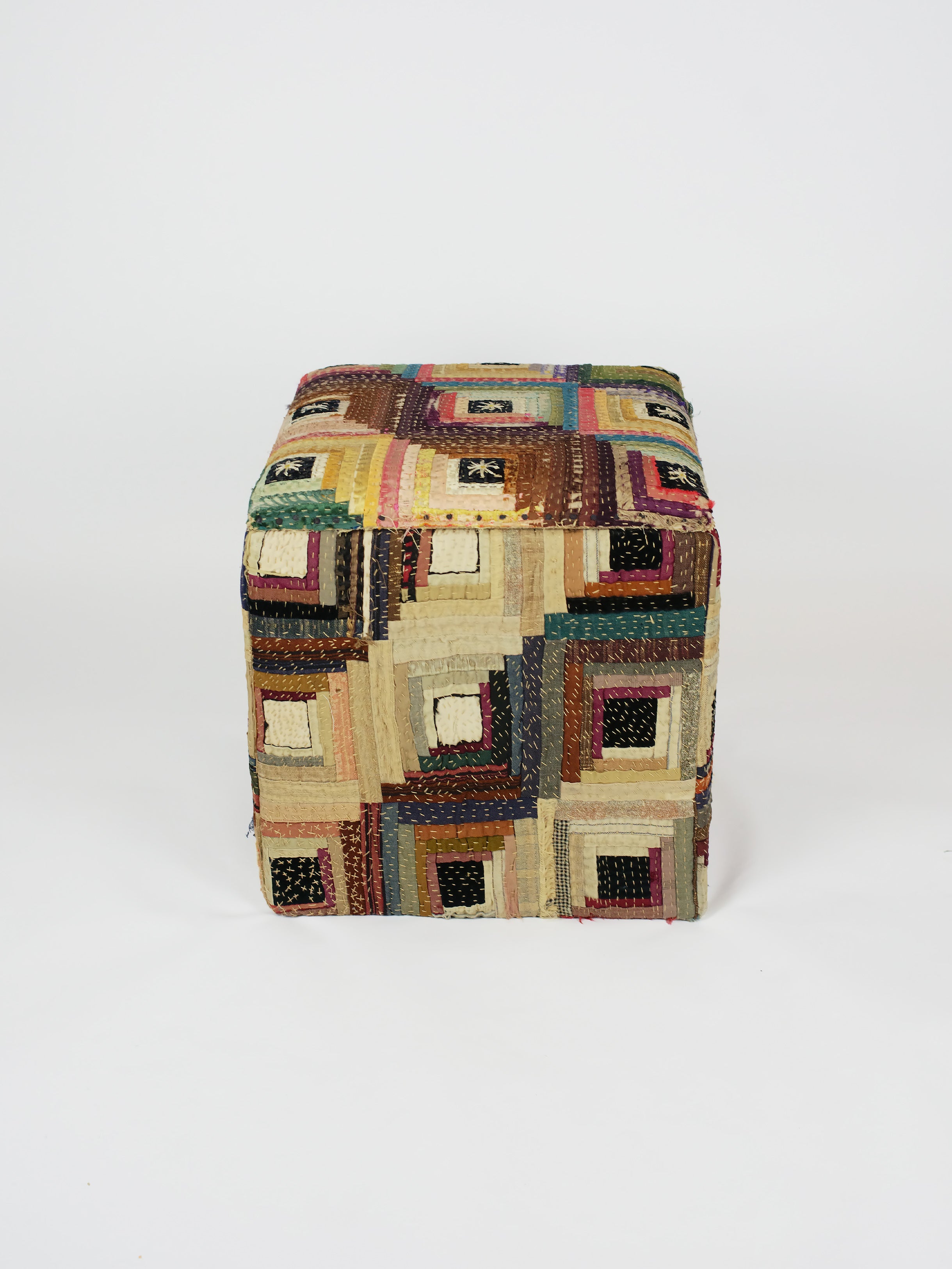 19th Century Patchwork Storage Stool | 325