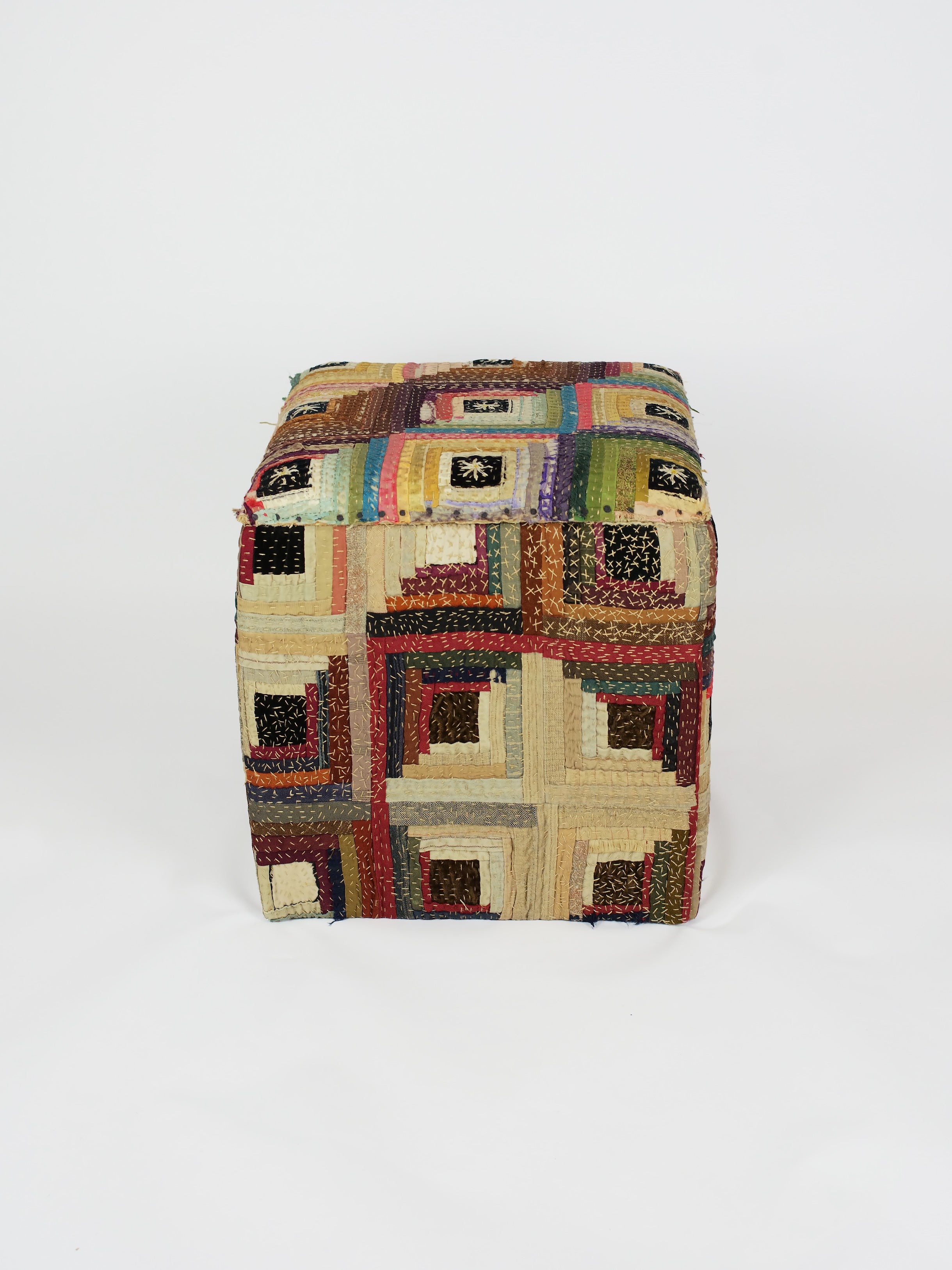 19th Century Patchwork Storage Stool | 325