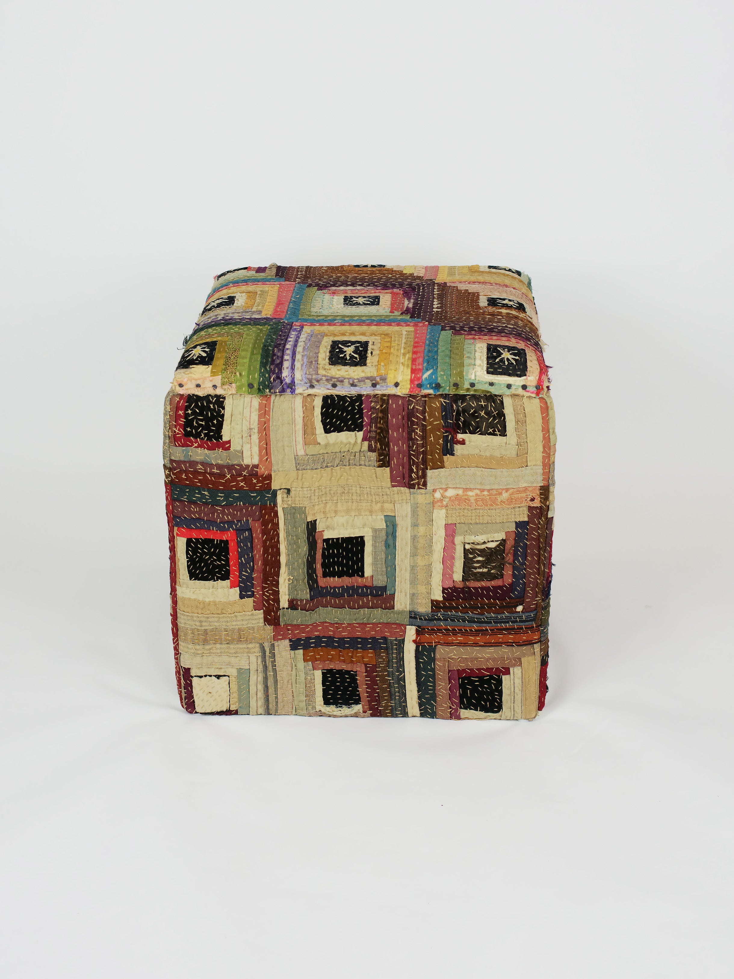 19th Century Patchwork Storage Stool | 325