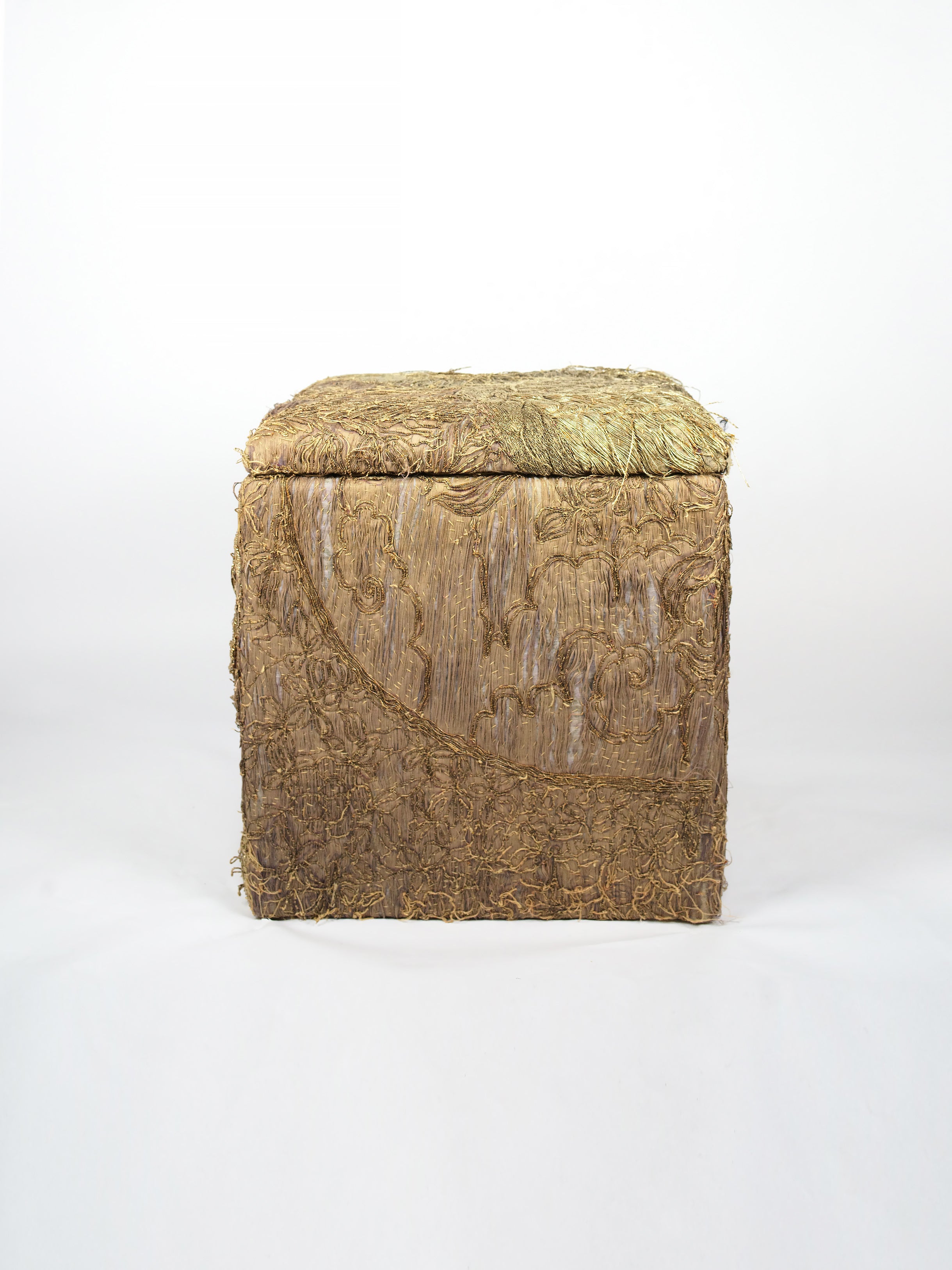 19th Century Chinese Embroidery Storage Stool | 326