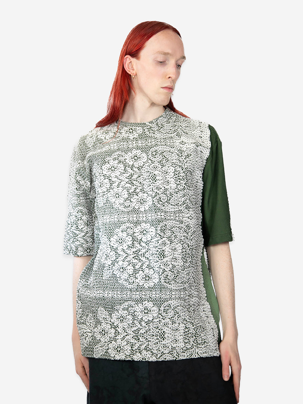 Antique Lace & Jersey Tibi Top