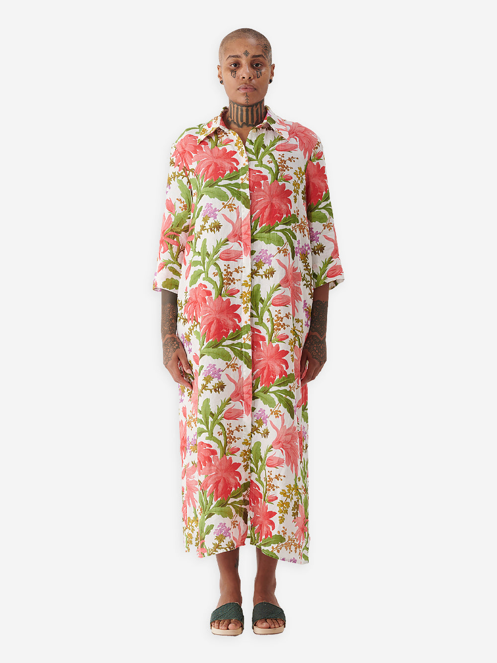 19th Century French Printed Linen Titi Dress