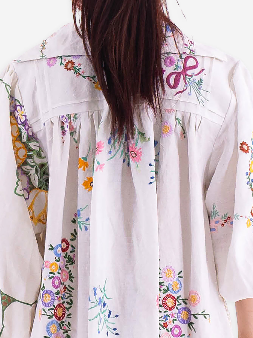 1920s Embroidered Linen Valerie Dress