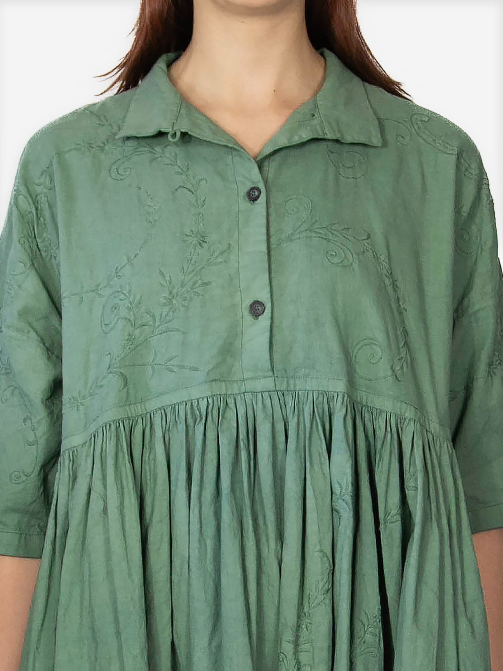 Vintage Embroidered Poplin Wednesday Dress