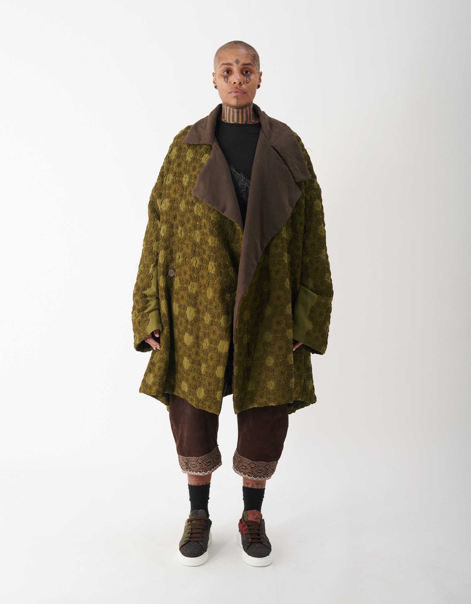 19th Century French Crochet Yana Coat
