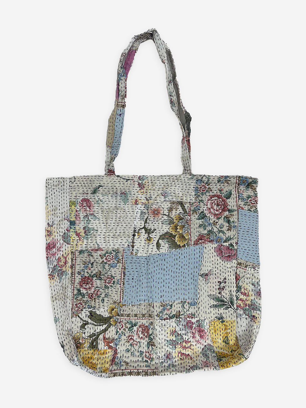Vintage Cotton Patchwork Tote Bag